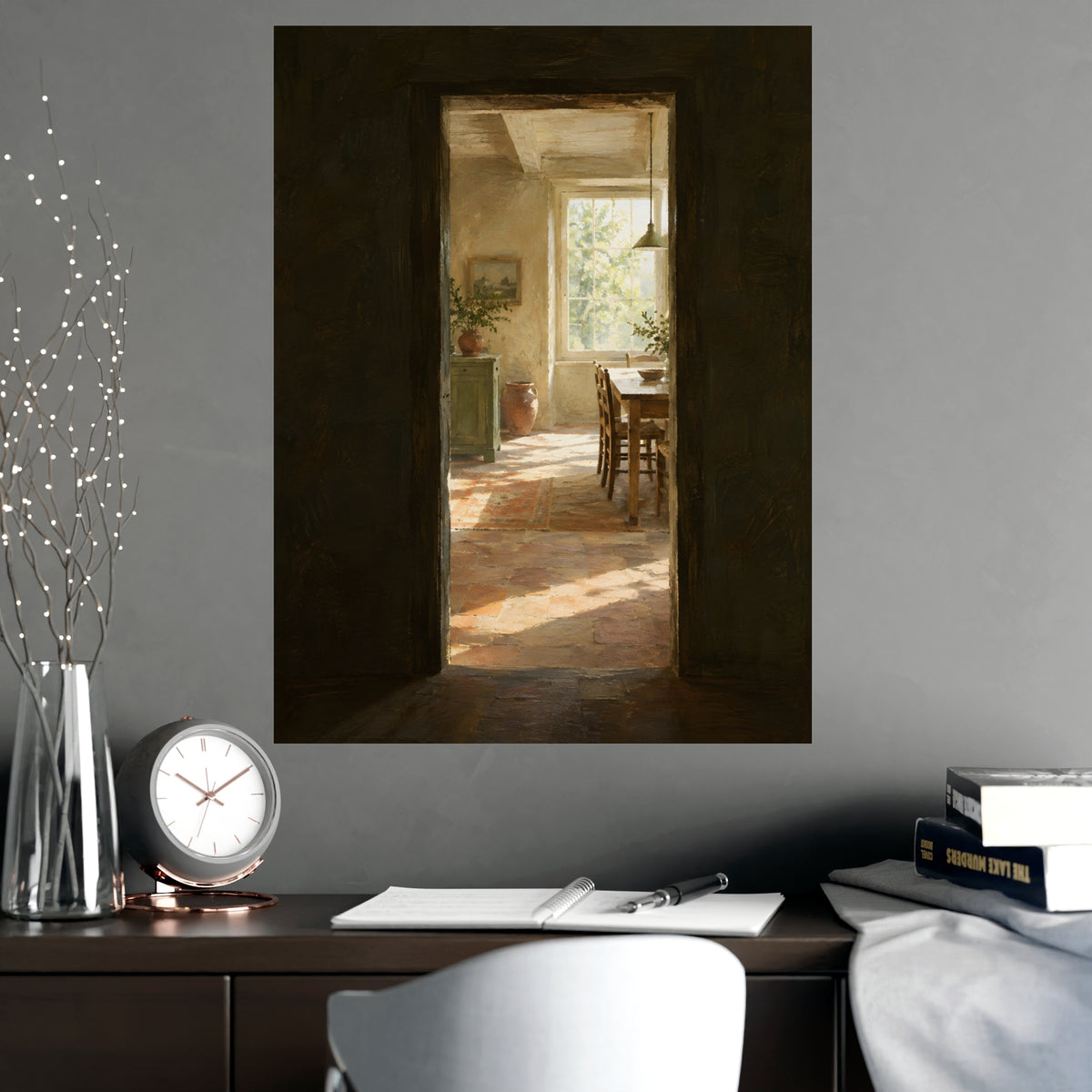 Into the Next Room — into the next room, shown framed on a wall