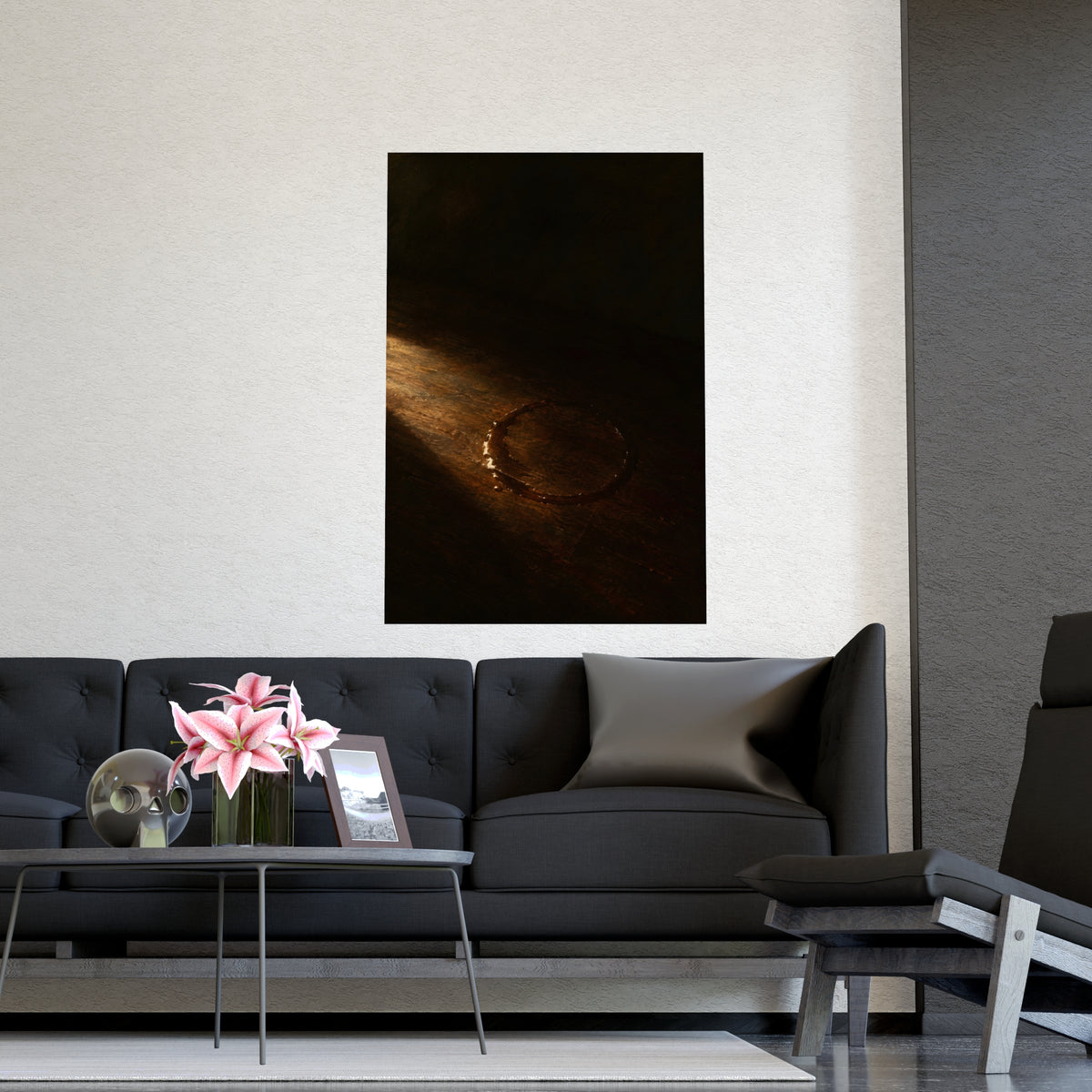 The Ring It Left — the ring it left, shown framed on a wall