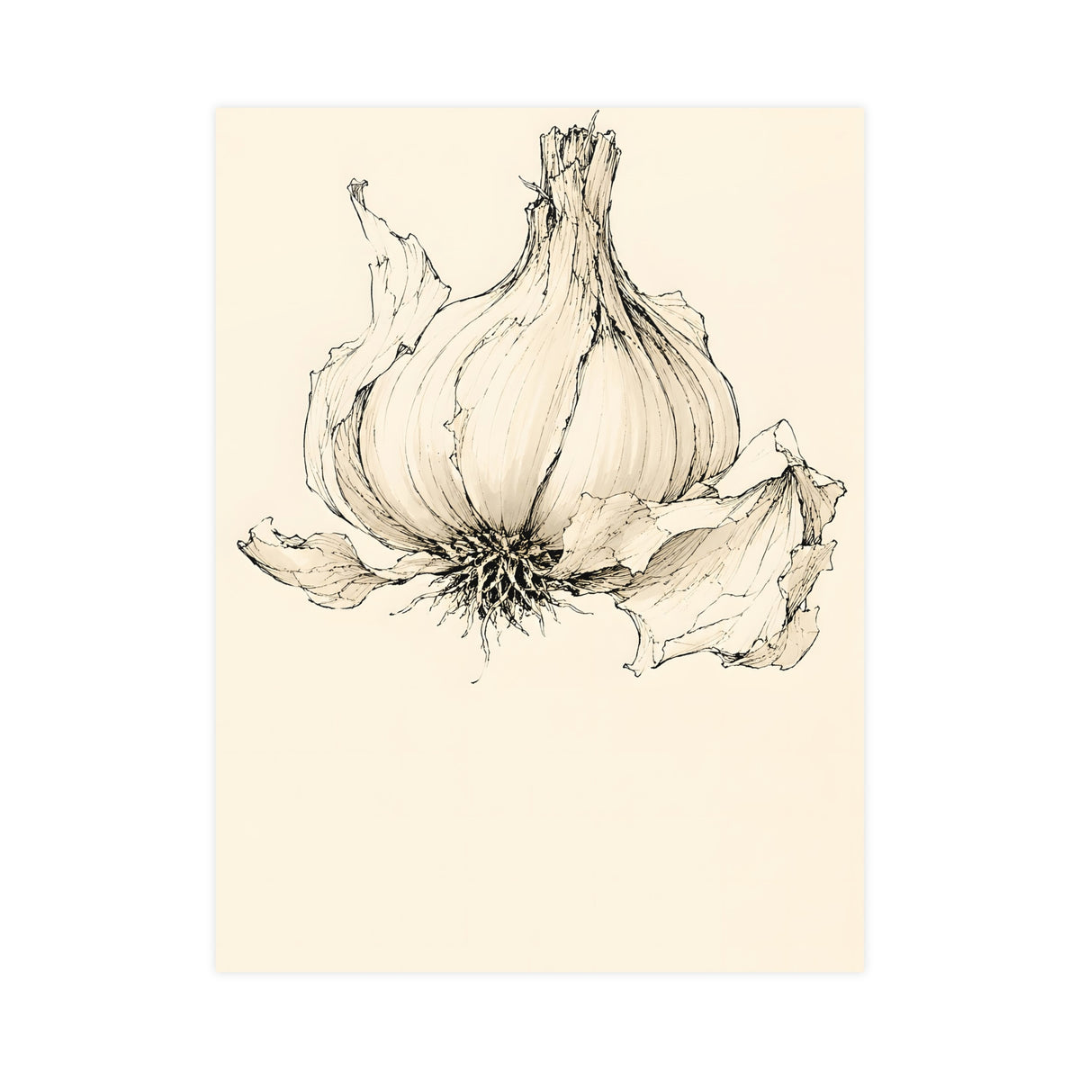 Garlic — garlic, 18x24 in print
