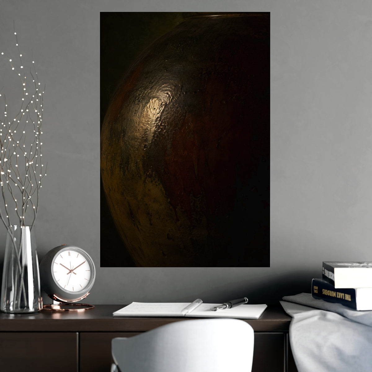 Too Close to See — too close to see, shown framed on a wall