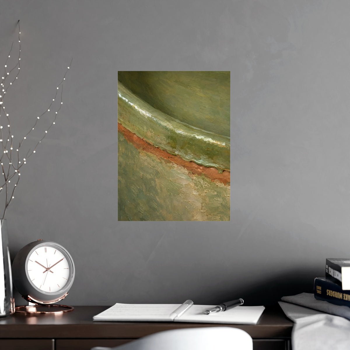 Close on the Glaze — close on the glaze, shown framed on a wall