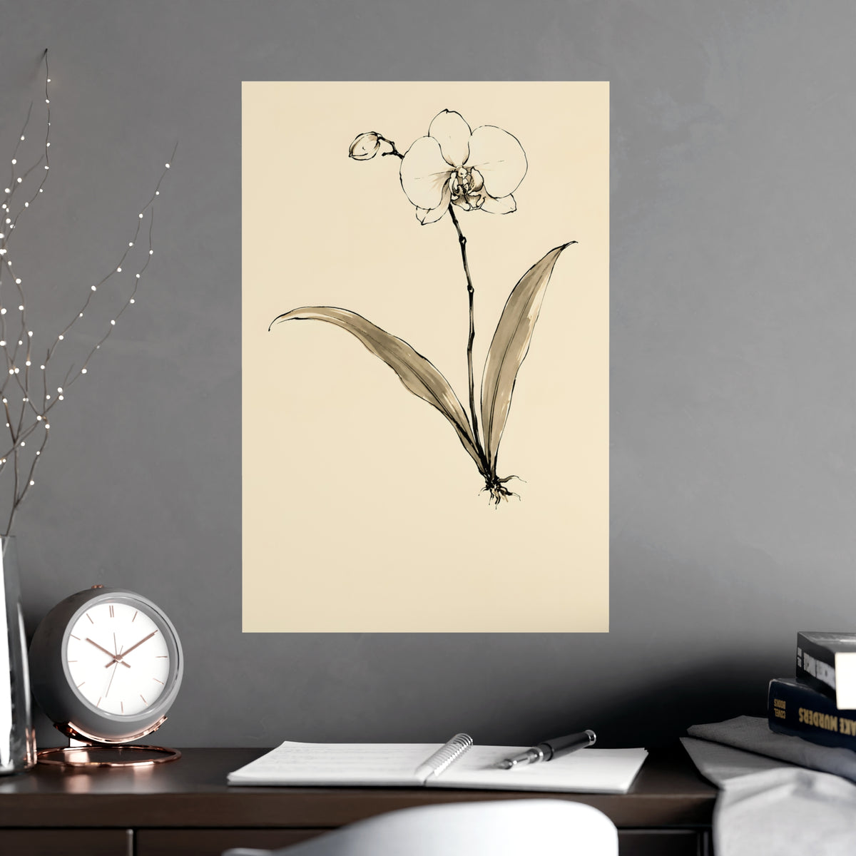 Orchid — orchid, shown framed on a wall