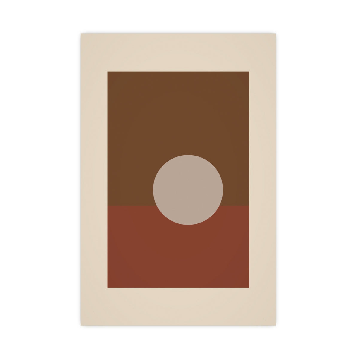 Muted 70s Sun Landscape Wall Art — sun landscape in a muted 70s palette, 16x24 in print