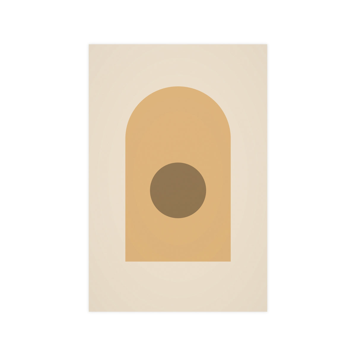 Muted 70s Arch Retro Wall Art — arch in a muted 70s palette, 12x18 in print