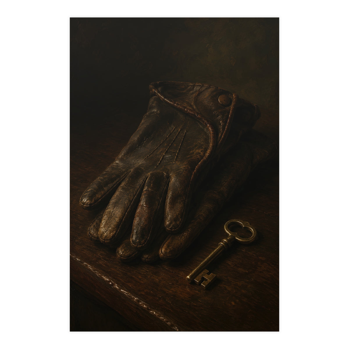 Gloves and a Brass Key — gloves and a brass key, 24x36 in print
