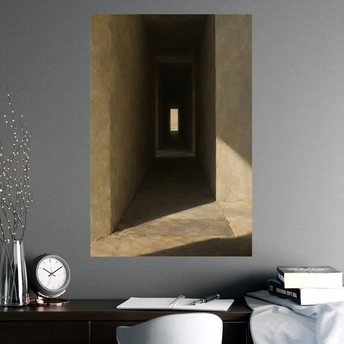 Through the Thick Wall — through the thick wall, shown framed on a wall