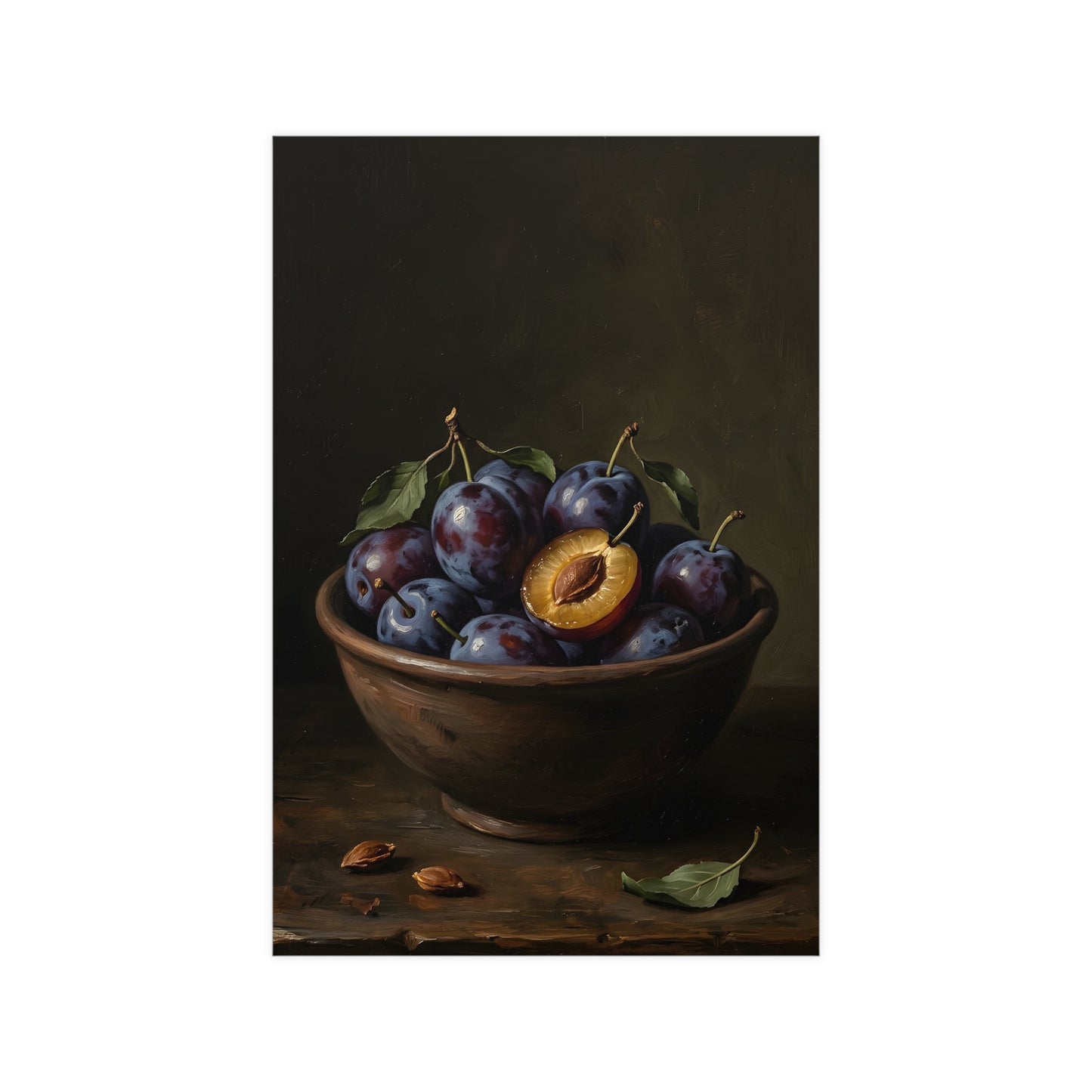 Bowl of Plums — bowl of plums, 12x16 in print