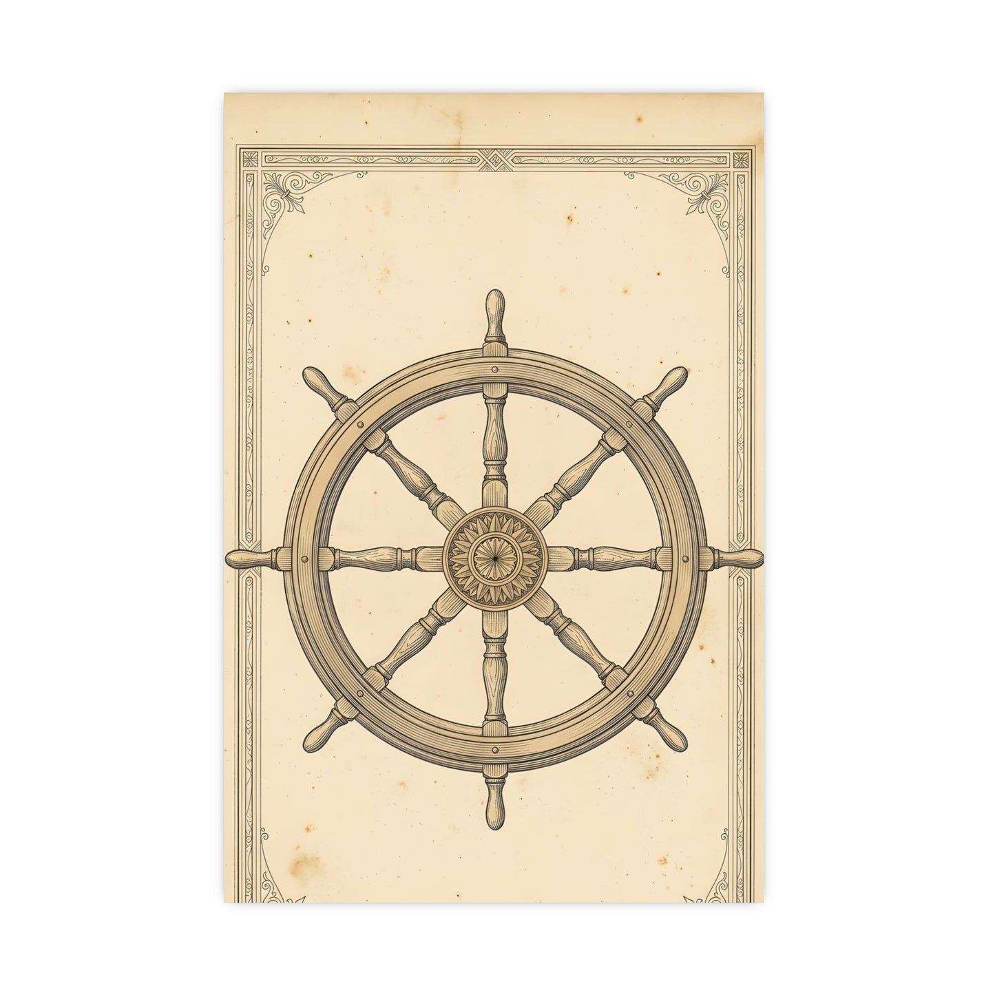 Ship's Wheel — ship's wheel, 18x24 in print