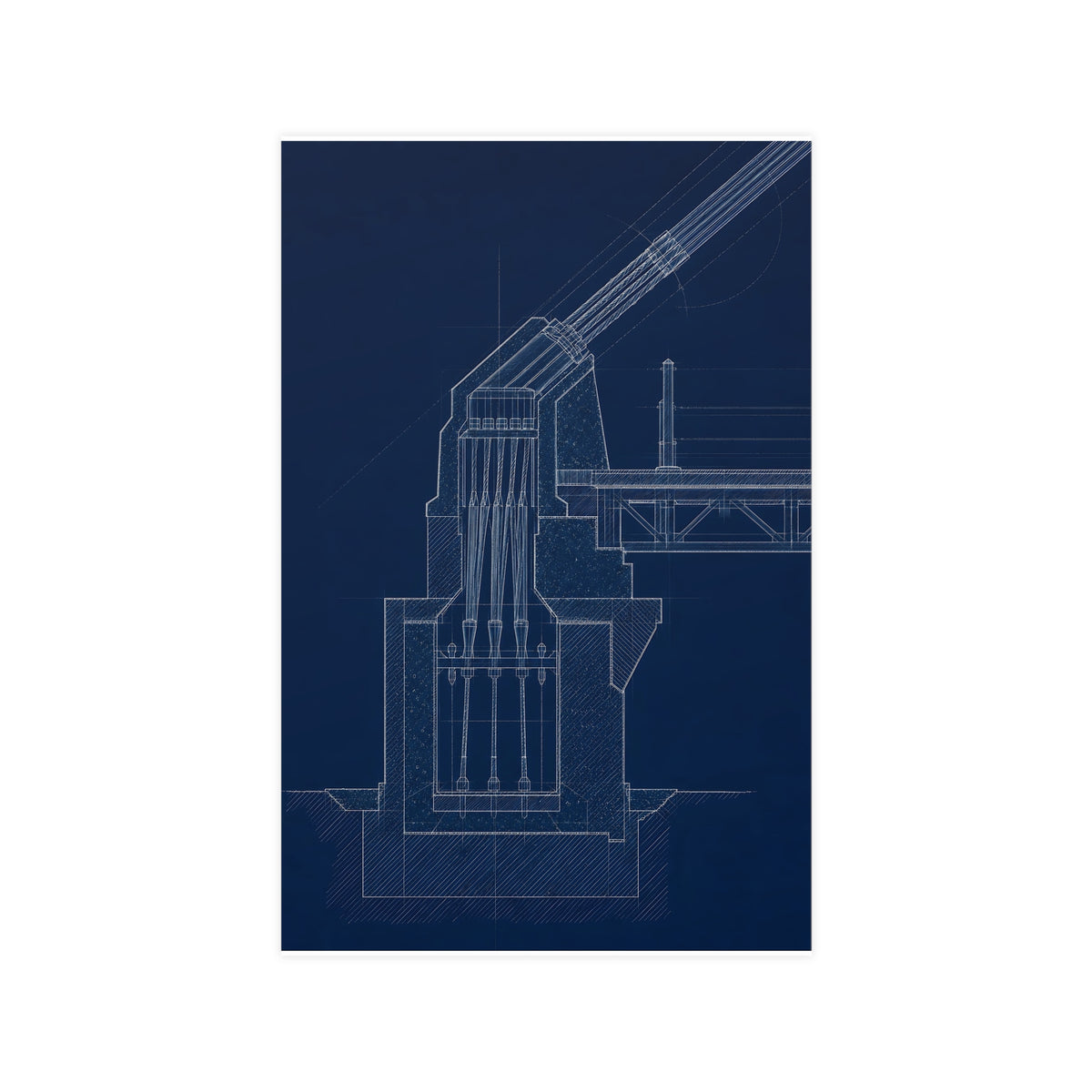 Cable Anchorage — cable anchorage, 11x17 in print