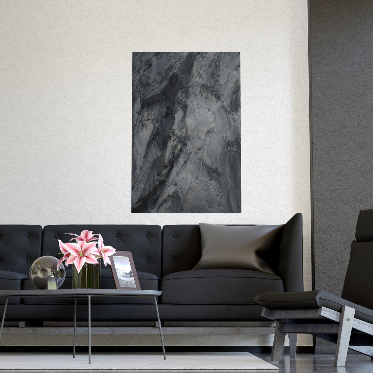 Rock Face — rock face, shown framed on a wall