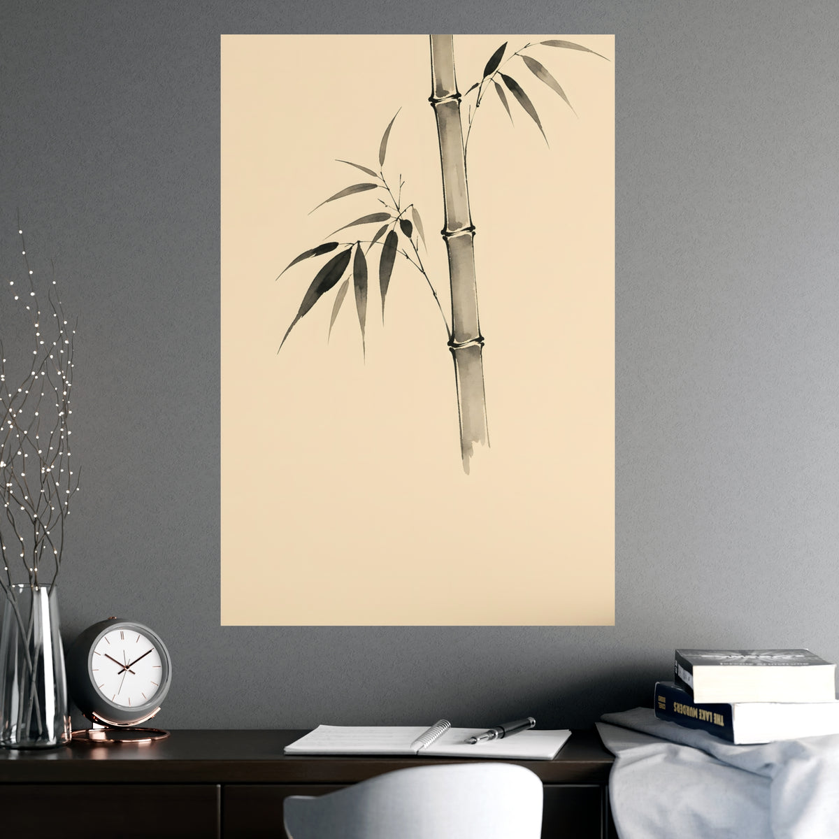 Bamboo — bamboo, shown framed on a wall