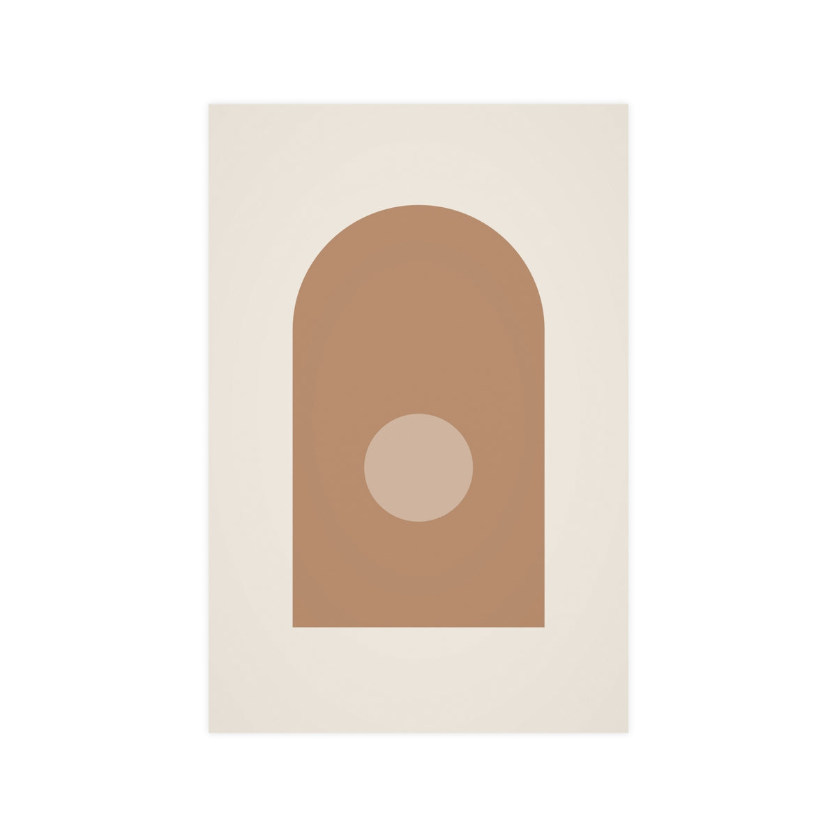 Sand Clay Arch Modern Wall Art — arch in a sand clay palette, 12x18 in print