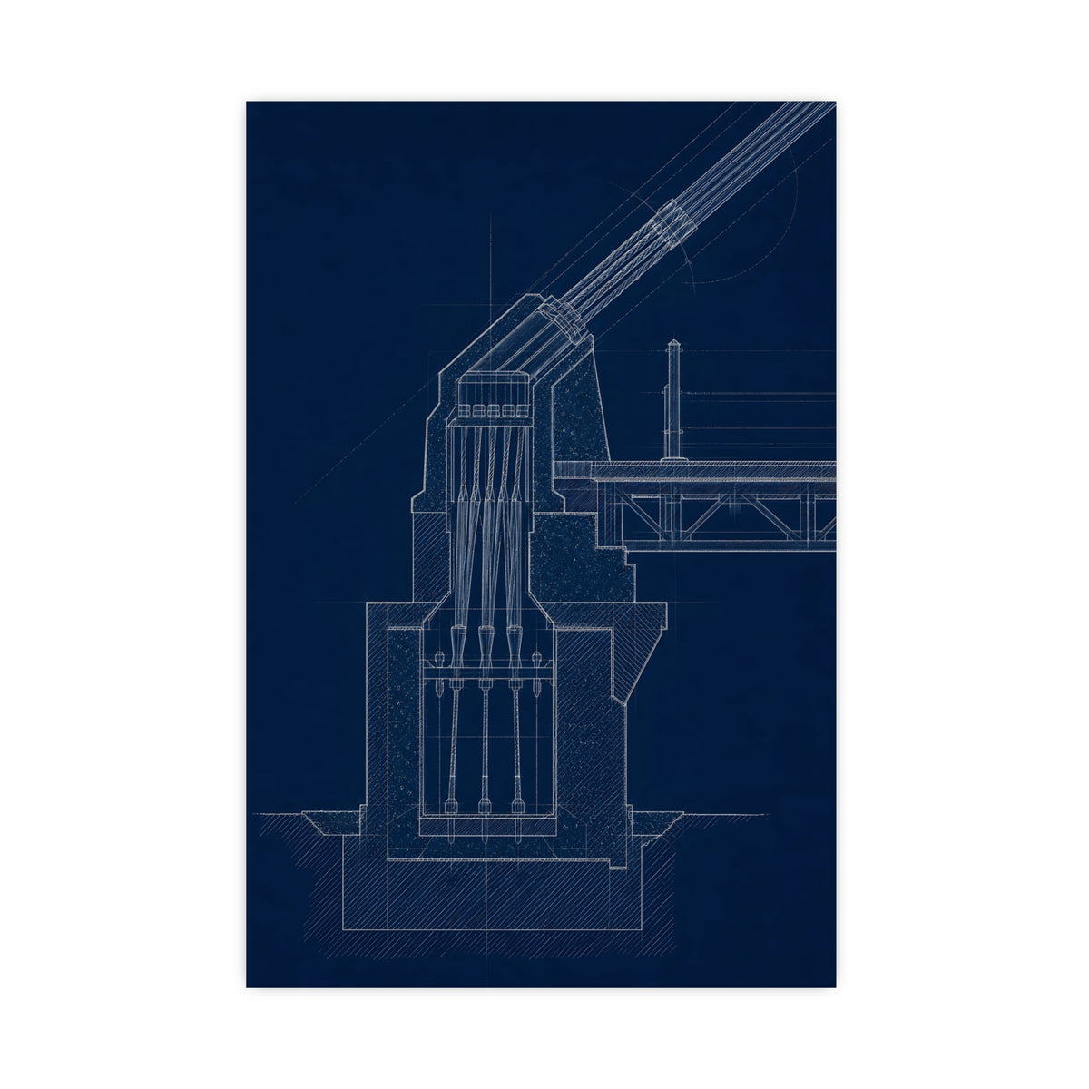 Cable Anchorage — cable anchorage, 20x30 in print