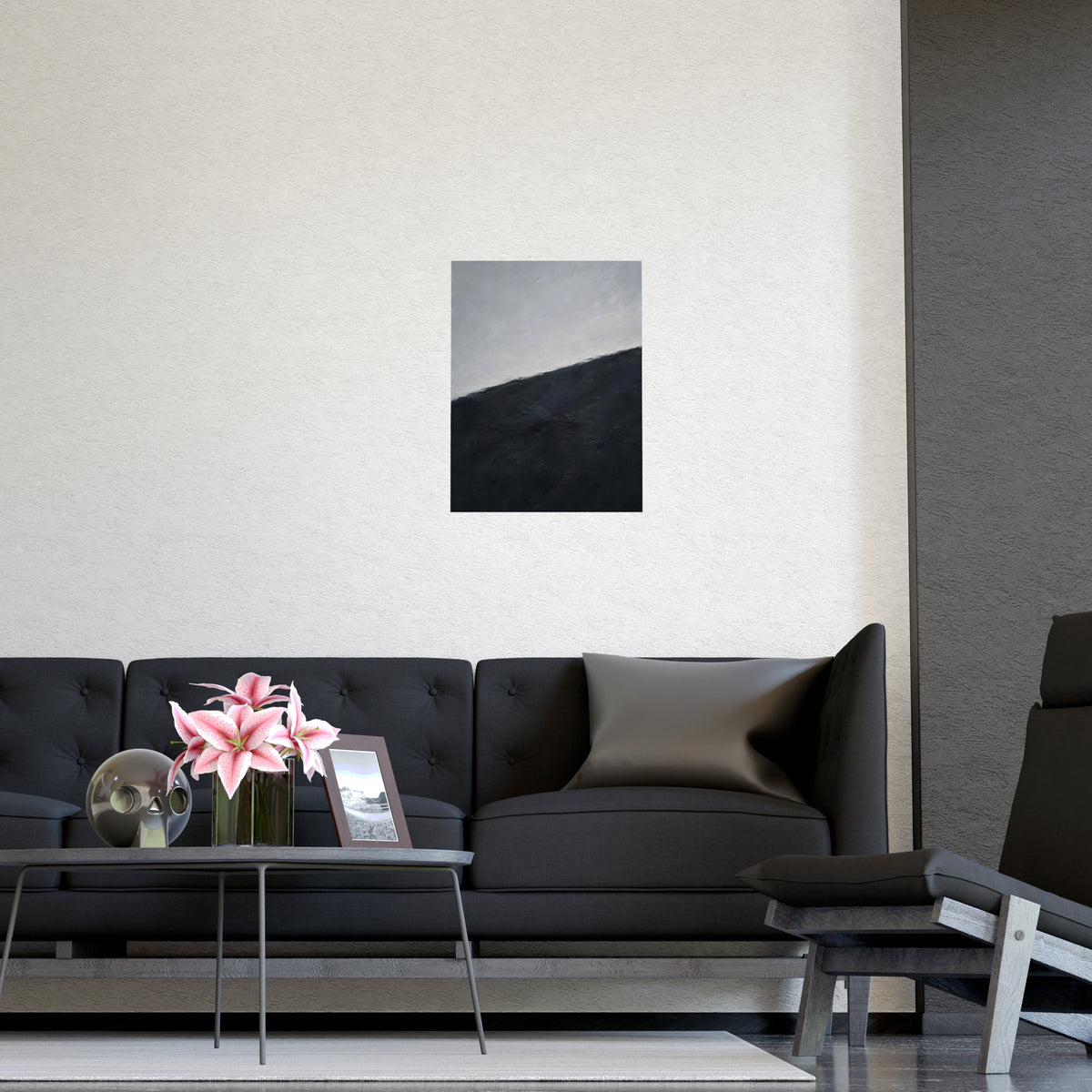 Snow Line — snow line, shown framed on a wall