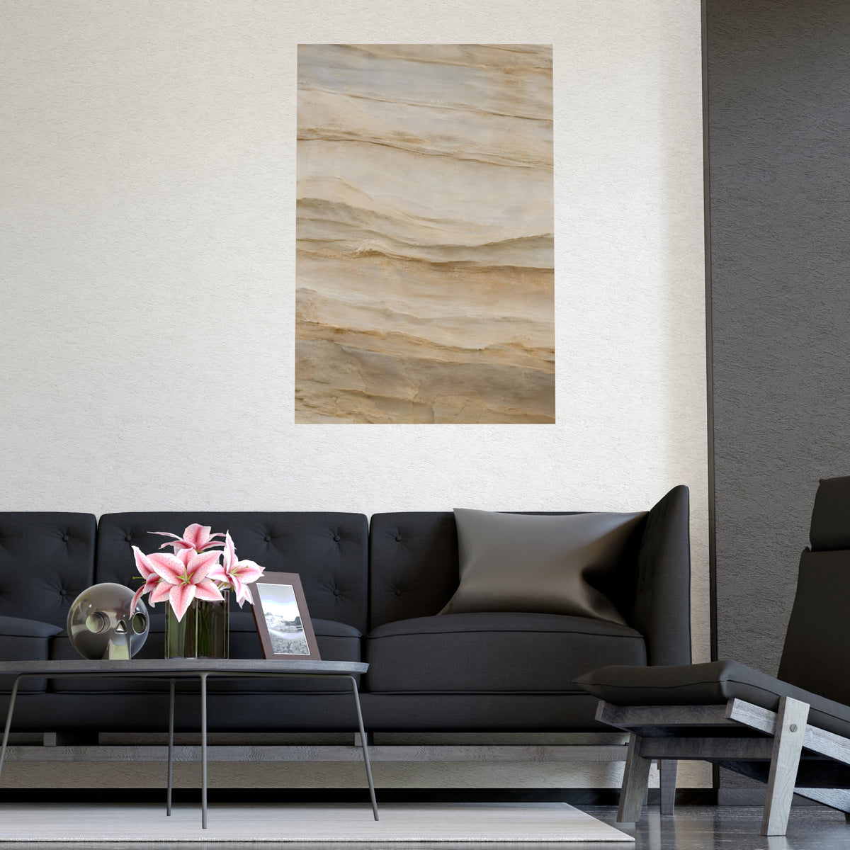 Sandstone Layers — sandstone layers, shown framed on a wall