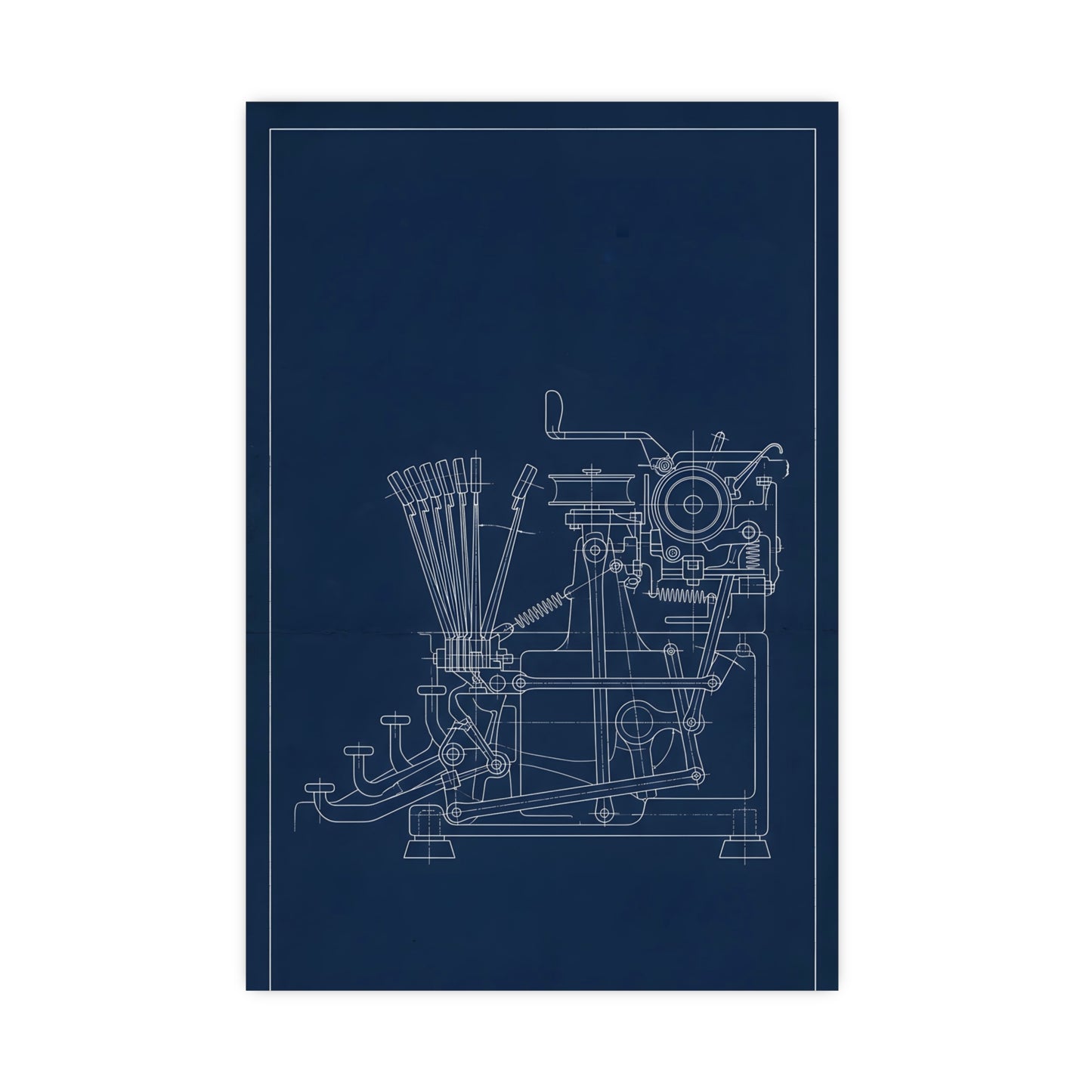 Typewriter Linkage — typewriter linkage, 18x24 in print