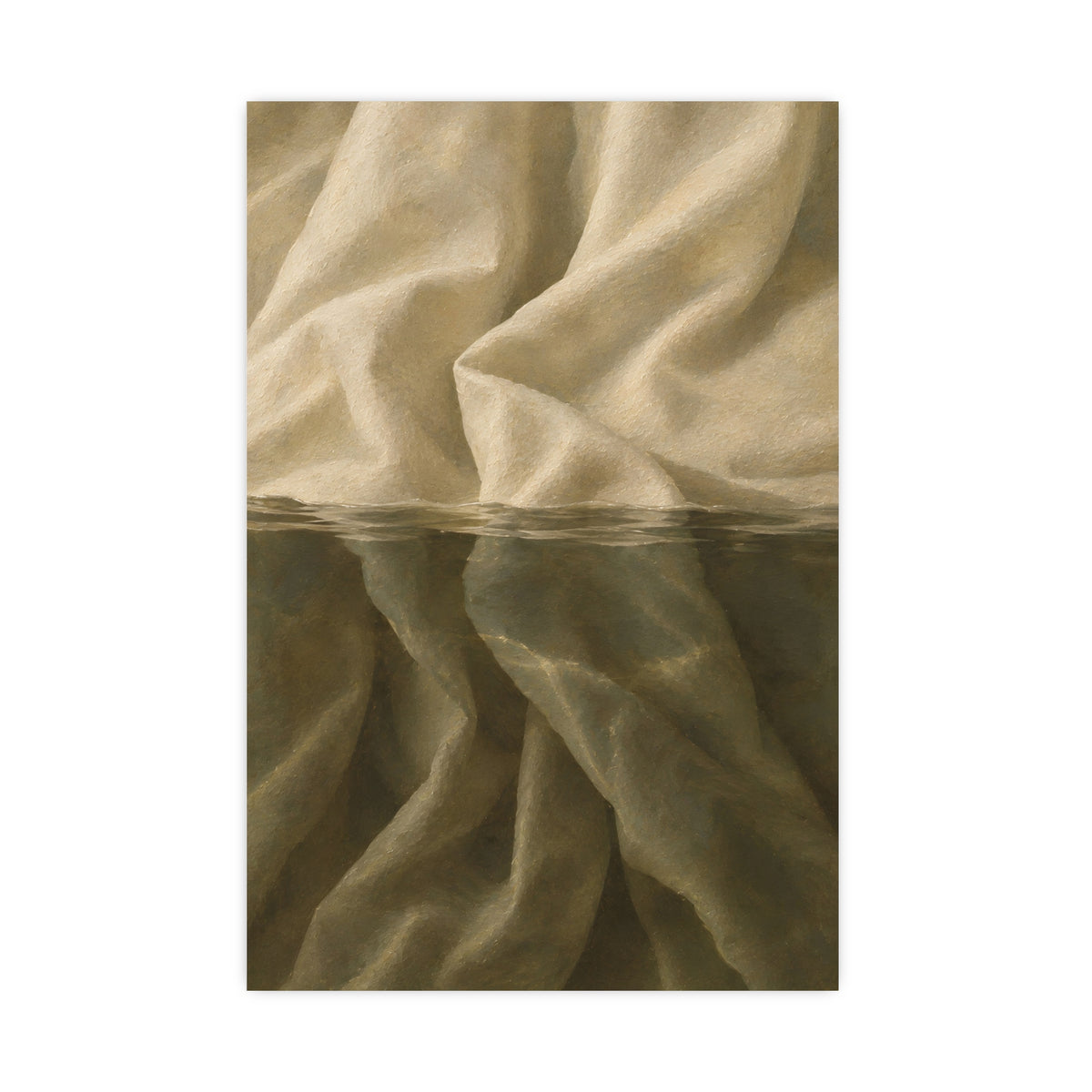Wo es das Wasser Berührt | Textil-Studie | Kunstdruck