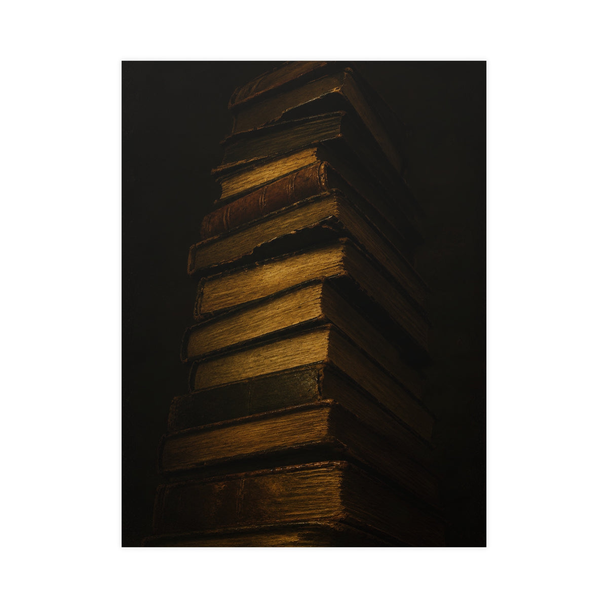 Books, Stacked — books, stacked, 18x24 in print