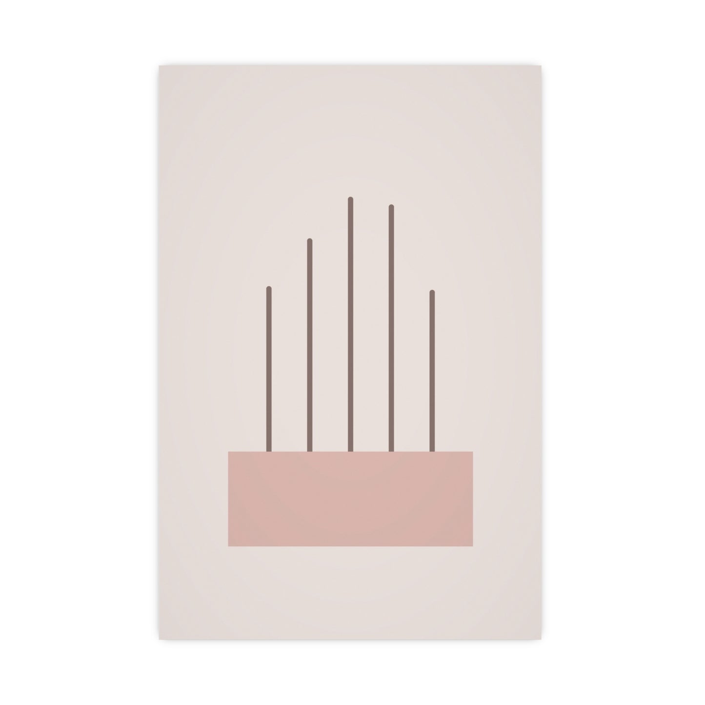 Dusty Rose Lines Wall Art | Bedroom Print