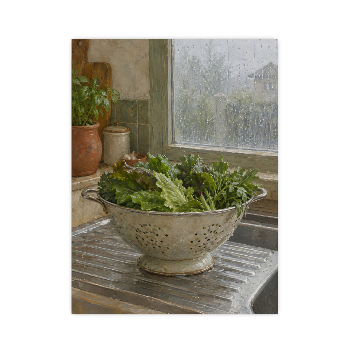 A Rainy Morning — a rainy morning, 12x16 in print