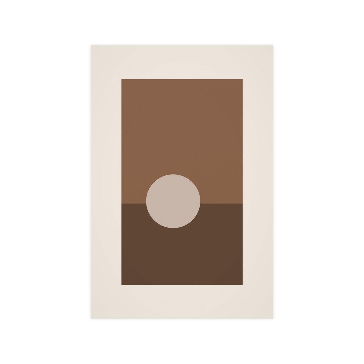 Sand Clay Sun Landscape Wall Art — sun landscape in a sand clay palette, 12x18 in print