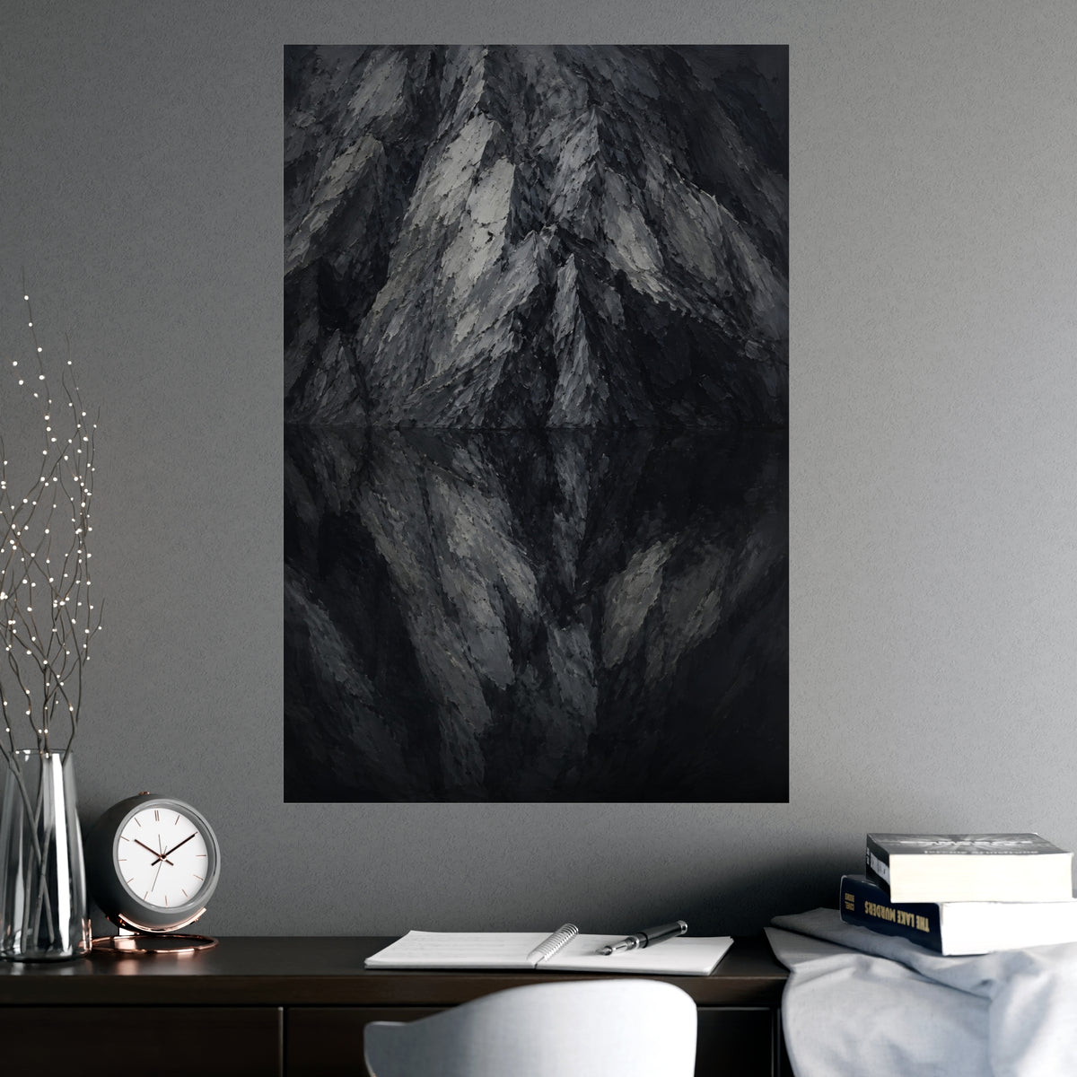Still Water — still water, shown framed on a wall