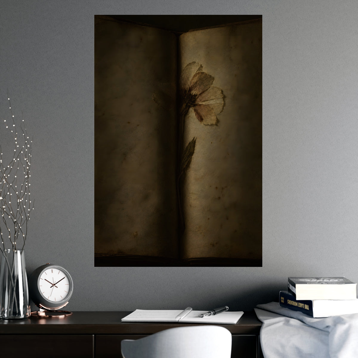 Pressed Flat — pressed flat, shown framed on a wall