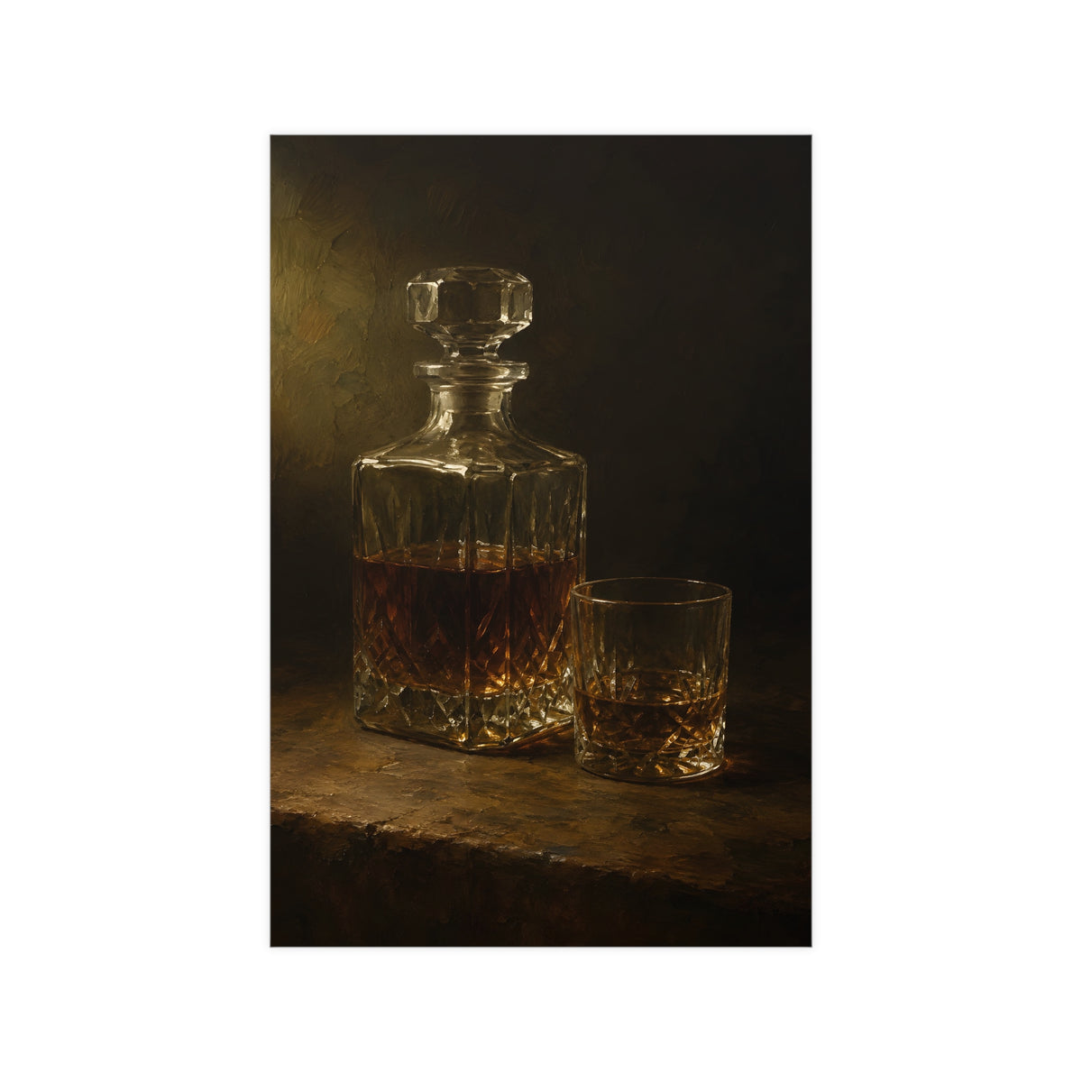 Decanter and Glass — decanter and glass, 12x18 in print