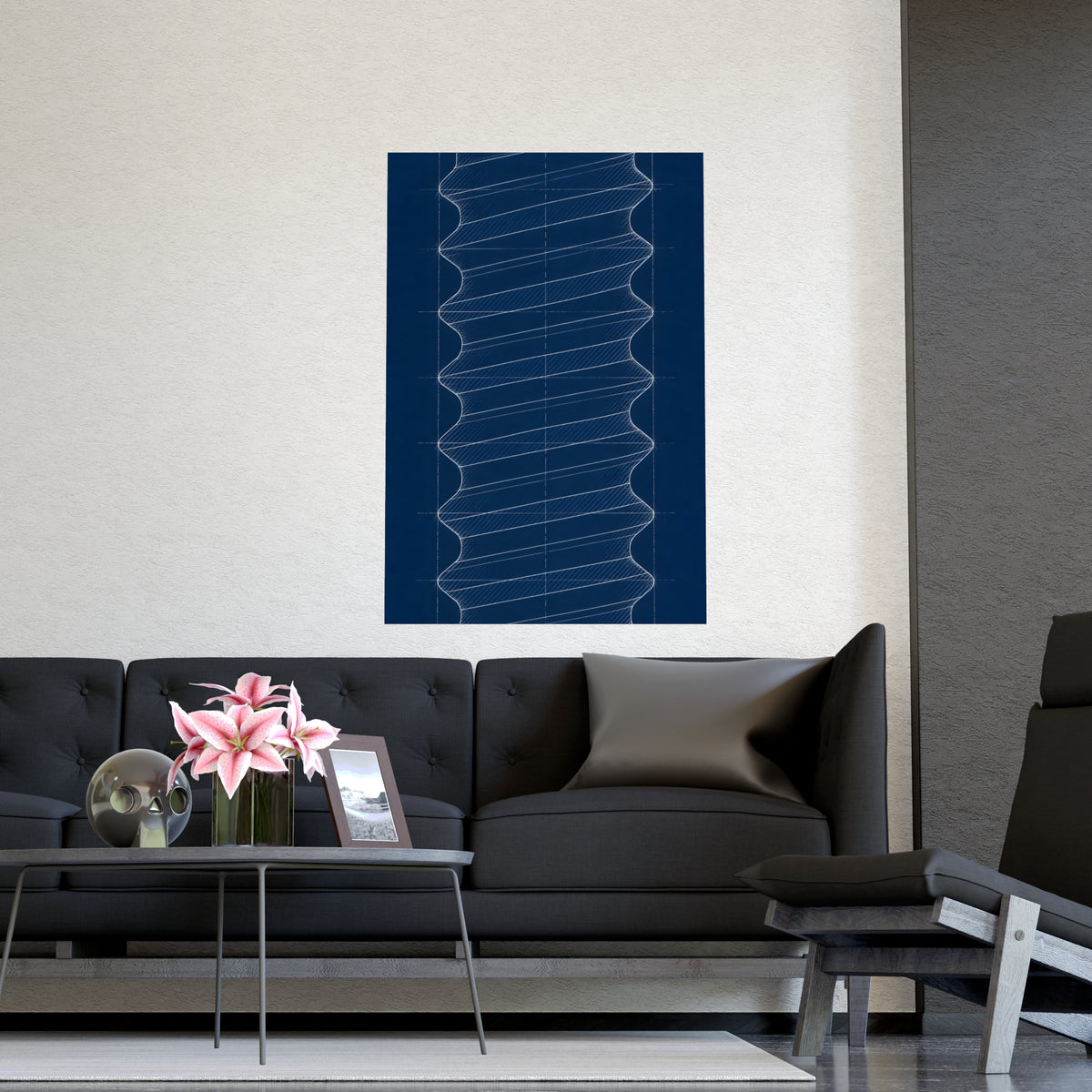 The Thread — the thread, shown framed on a wall