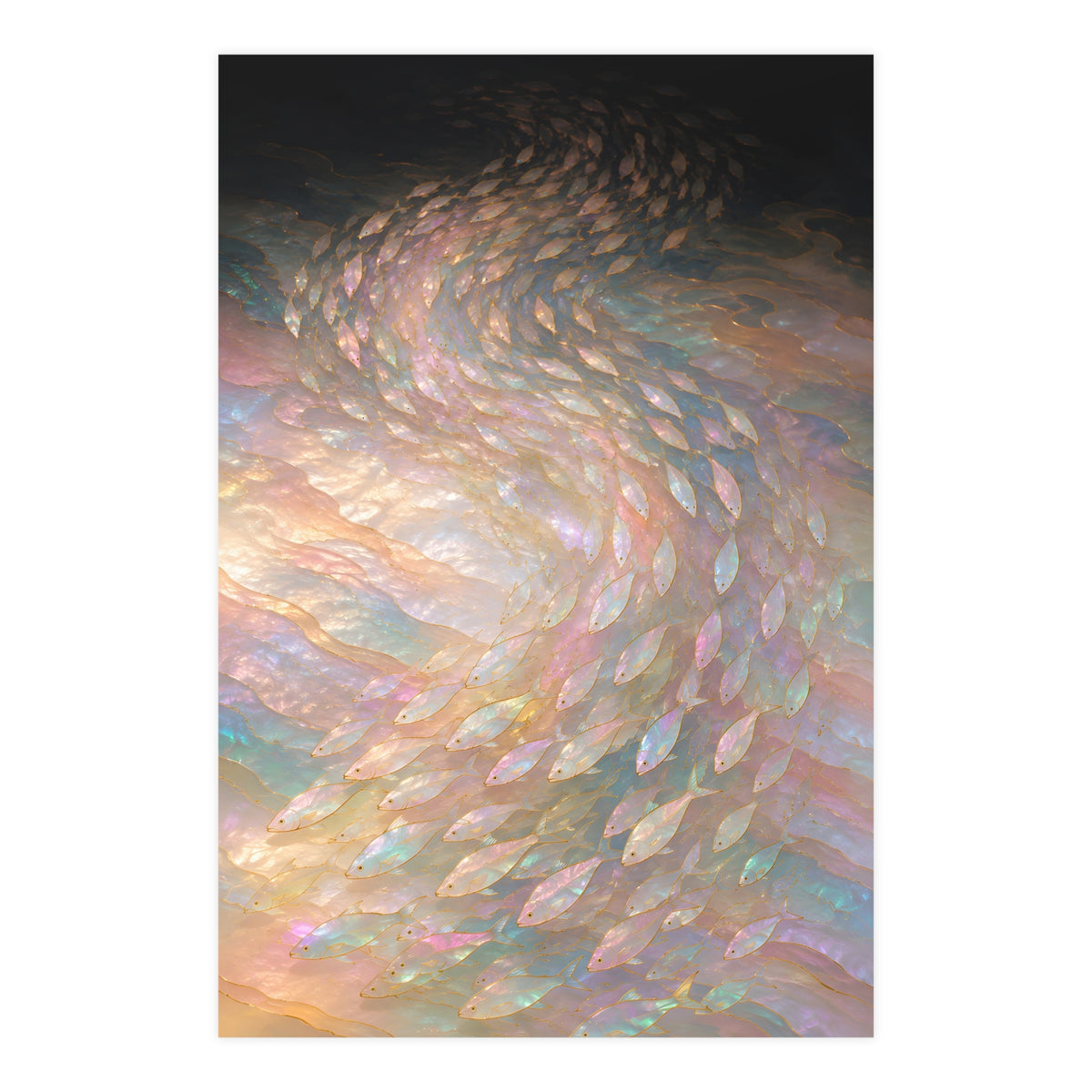 A Shoal, Turning — a shoal, turning, 24x36 in print