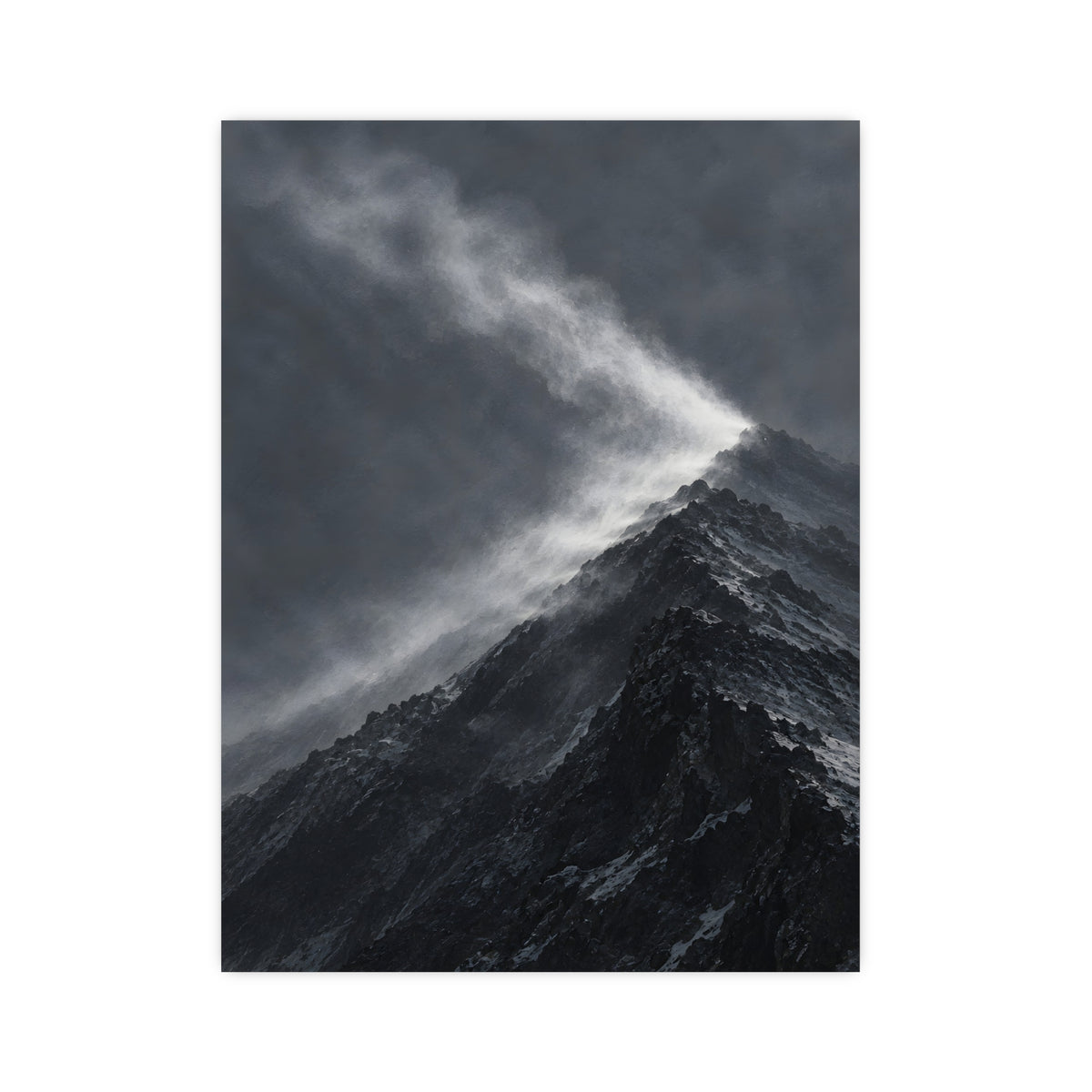 Snow off the Ridge — snow off the ridge, 12x16 in print