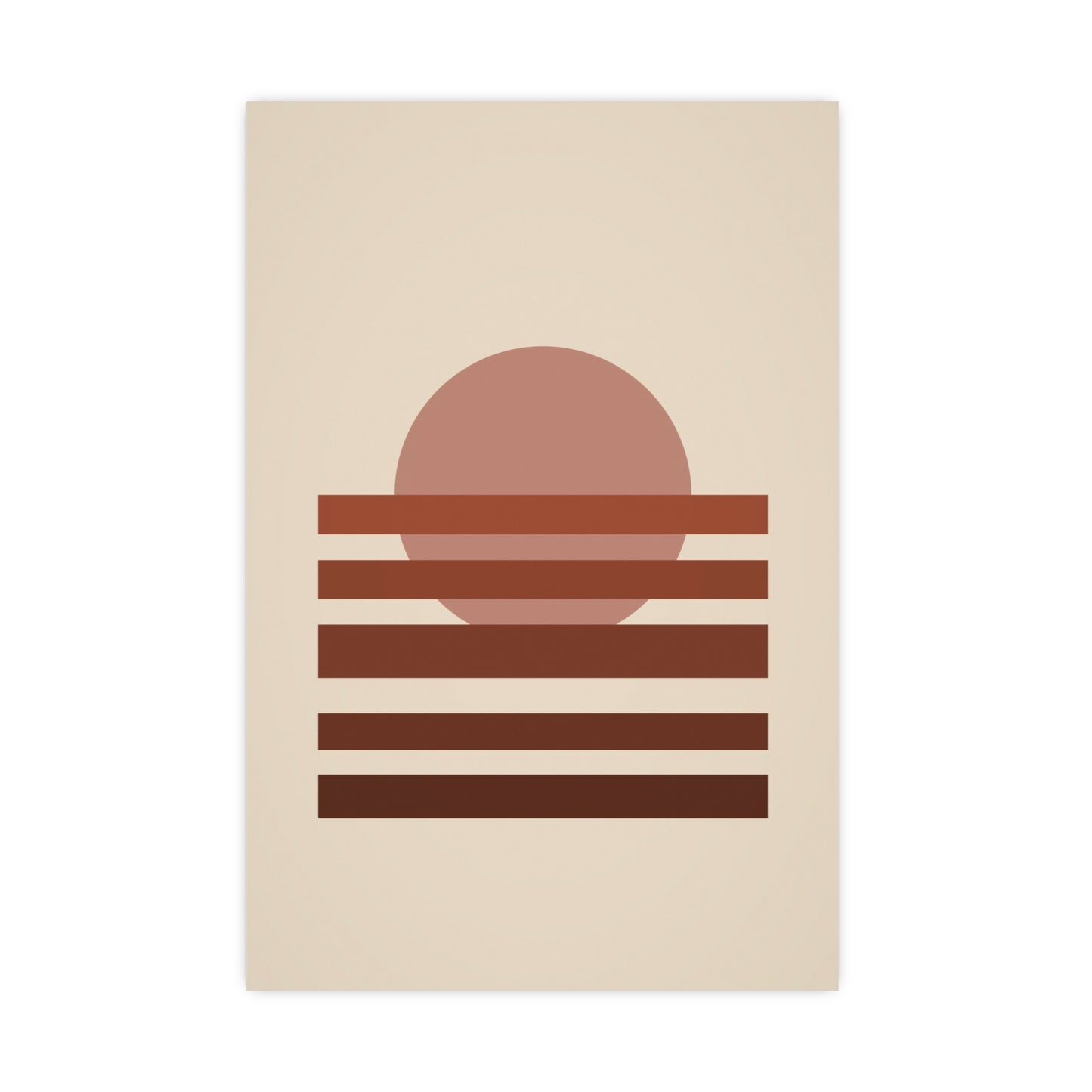 Muted 70s Sunset Landscape Wall Art | Living Room Print