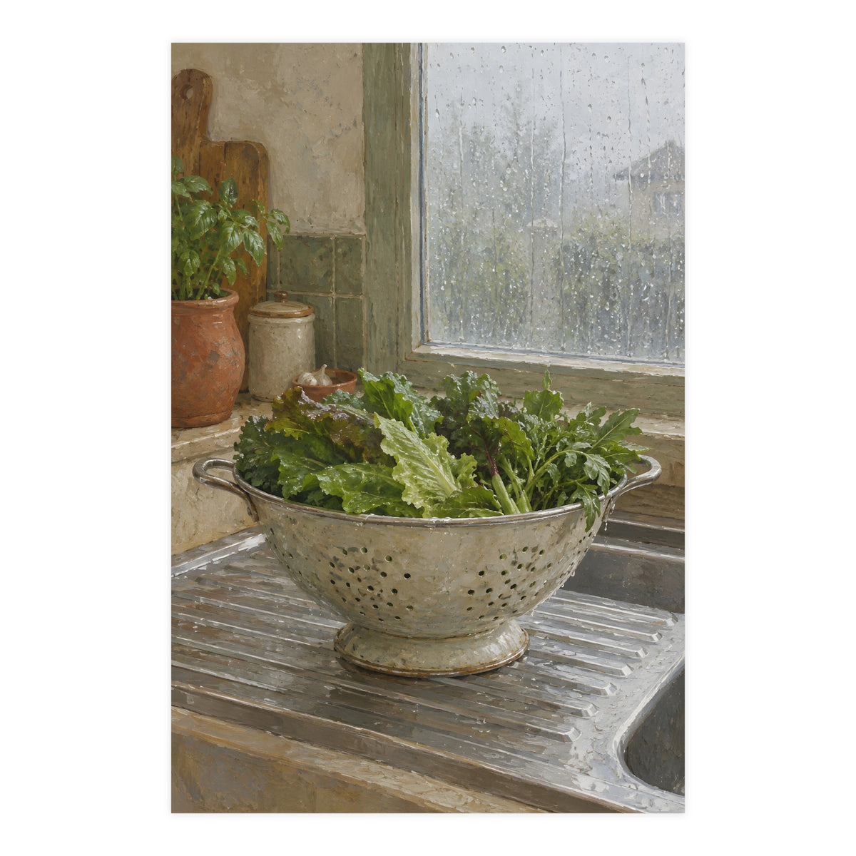 A Rainy Morning — a rainy morning, 24x36 in print