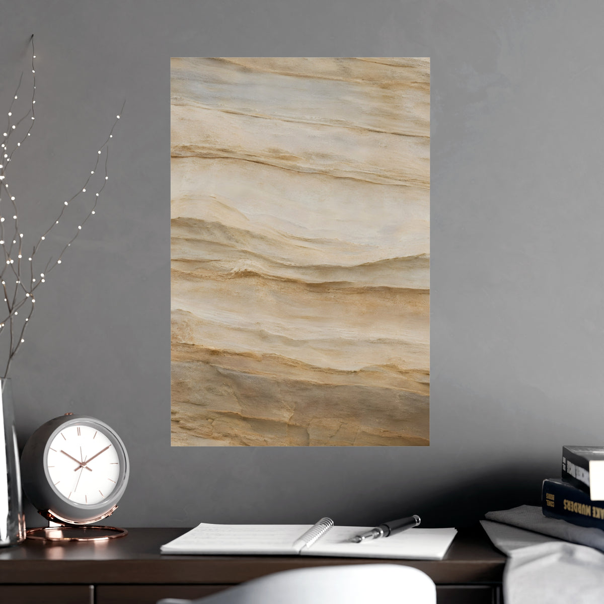 Sandstone Layers — sandstone layers, shown framed on a wall