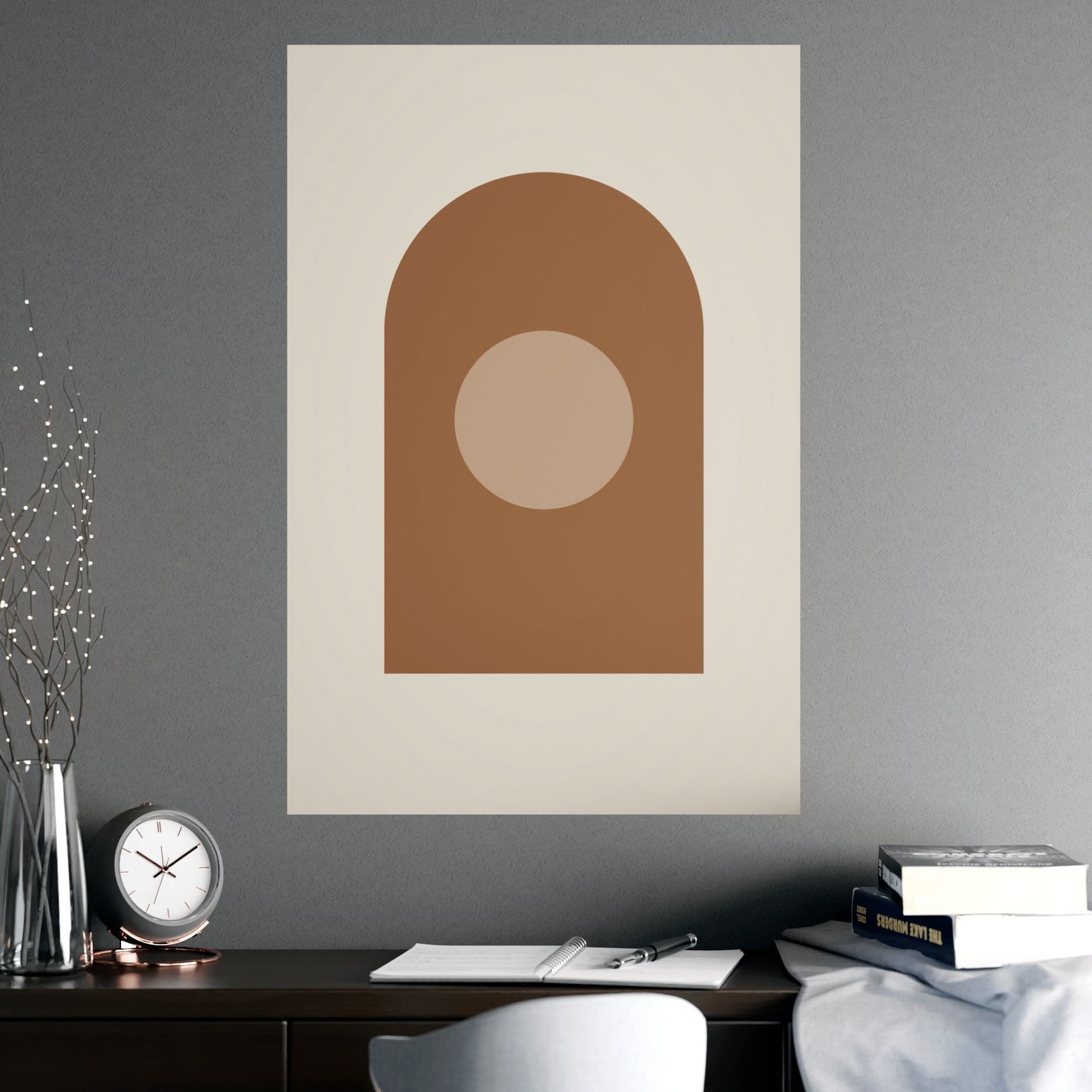 Warm Earth Arch Boho Wall Art | Living Room Print
