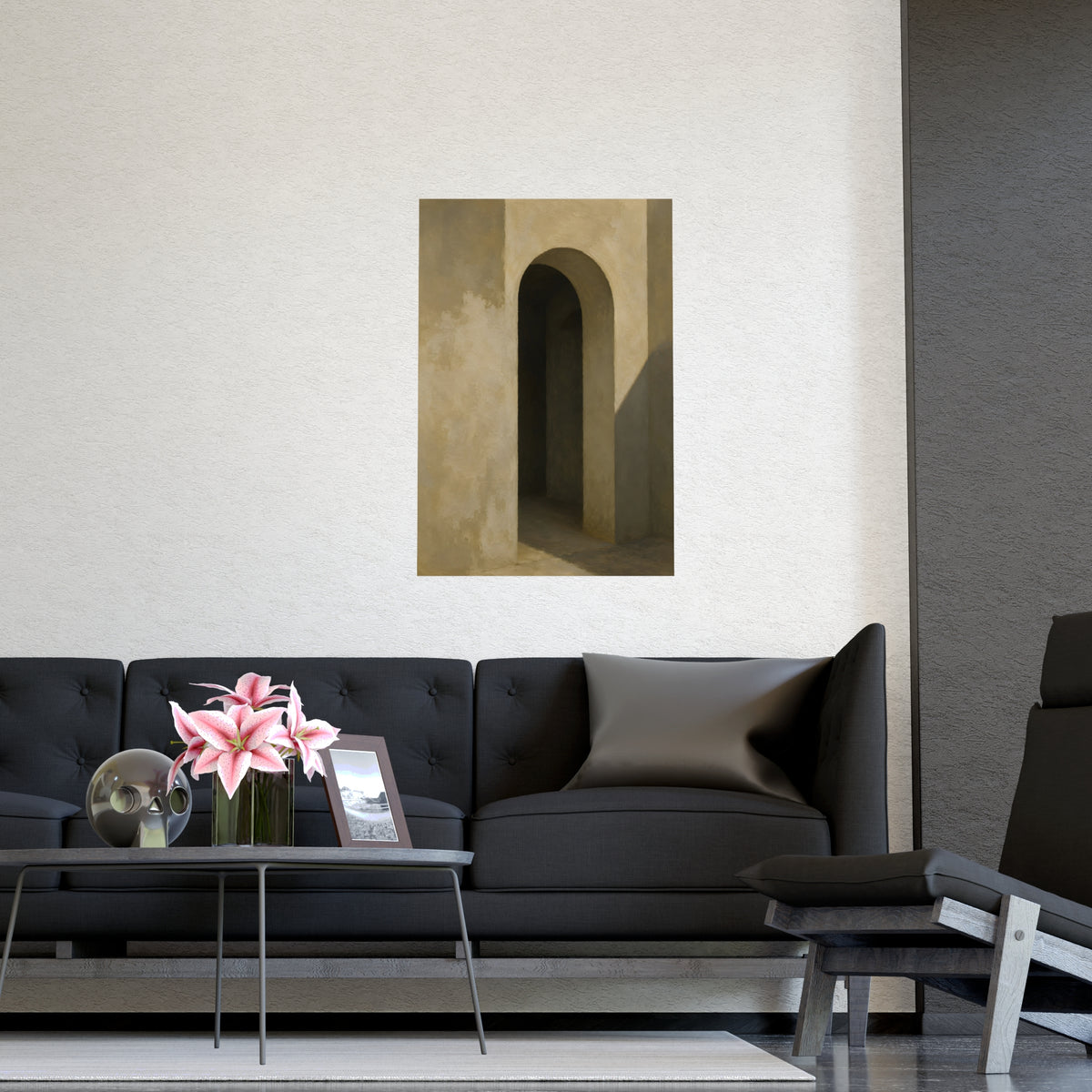 Arched Doorway — arched doorway, shown framed on a wall