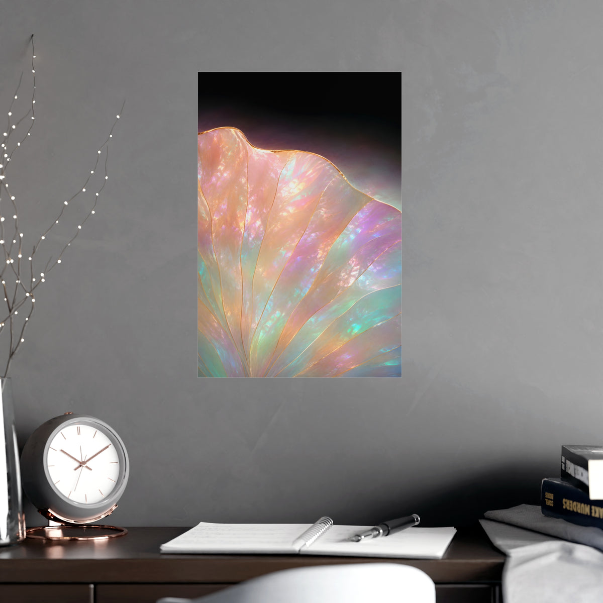 One Lotus Leaf — one lotus leaf, shown framed on a wall