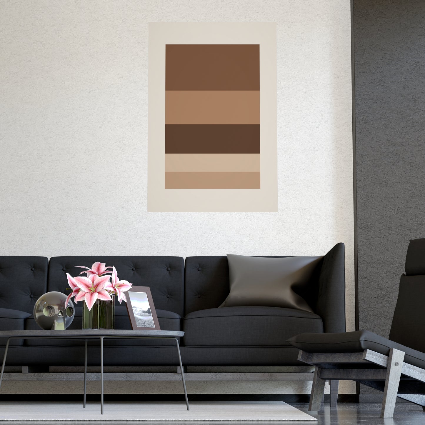 Sand Clay Blocks Modern Wall Art | Living Room Print