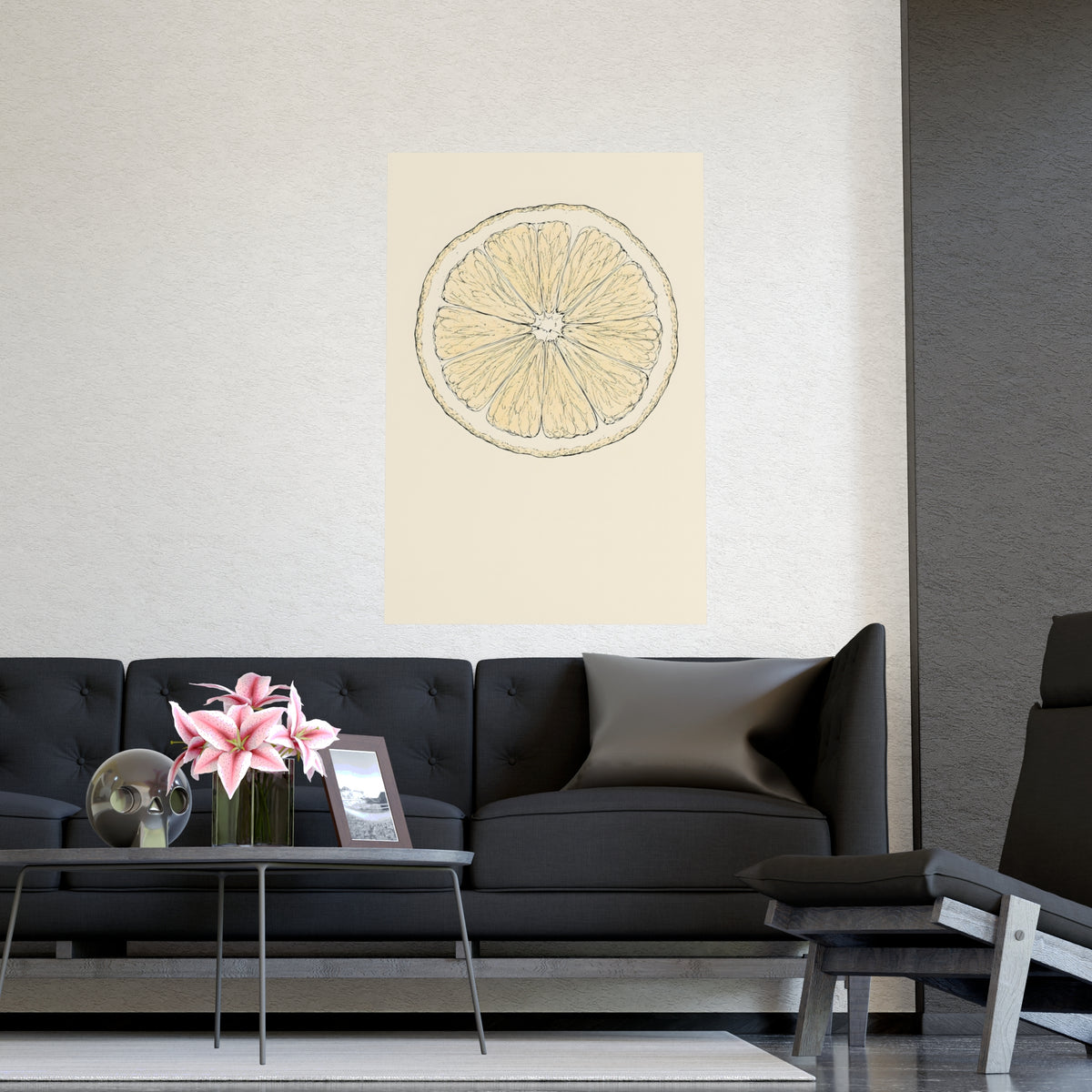 Citrus, Halved — citrus, halved, shown framed on a wall