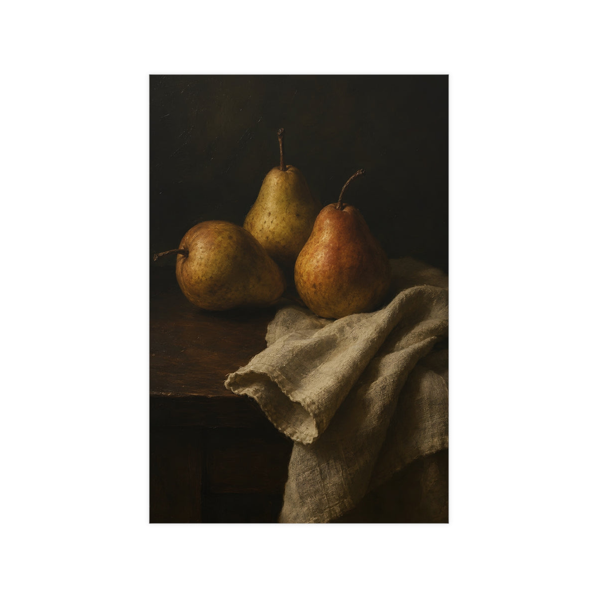 Three Pears — three pears, 12x18 in print