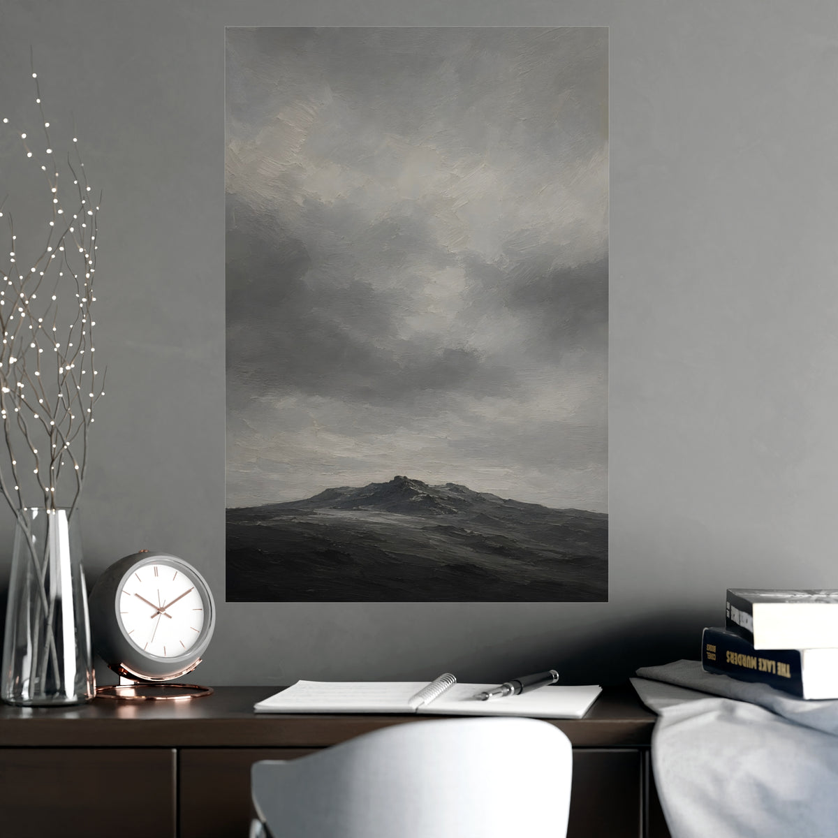 Distant Ridge — distant ridge, shown framed on a wall