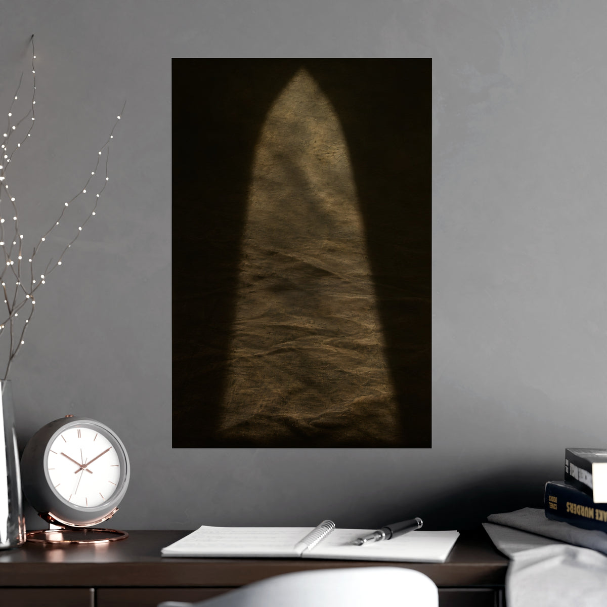 Arched Shadow — arched shadow, shown framed on a wall