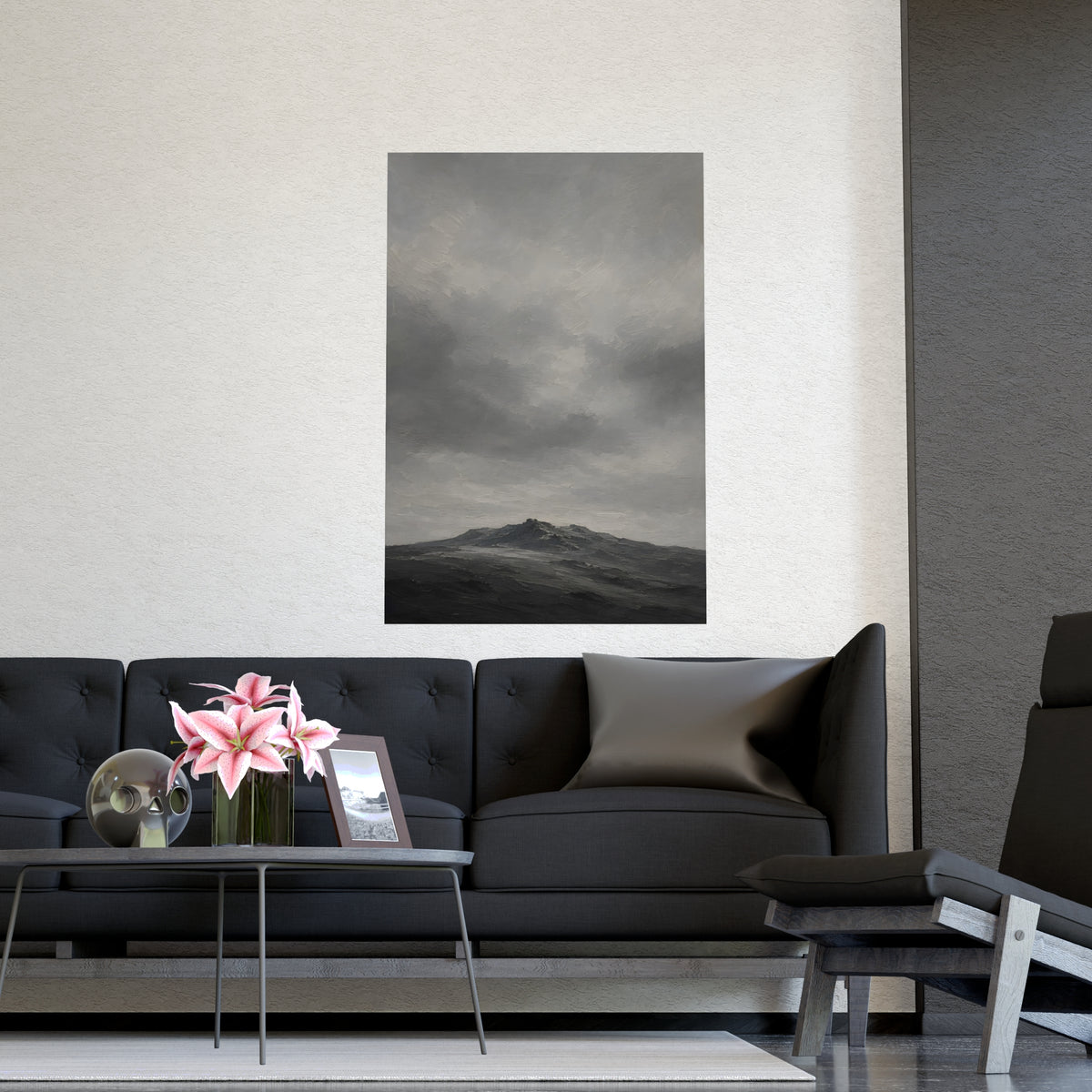 Distant Ridge — distant ridge, shown framed on a wall
