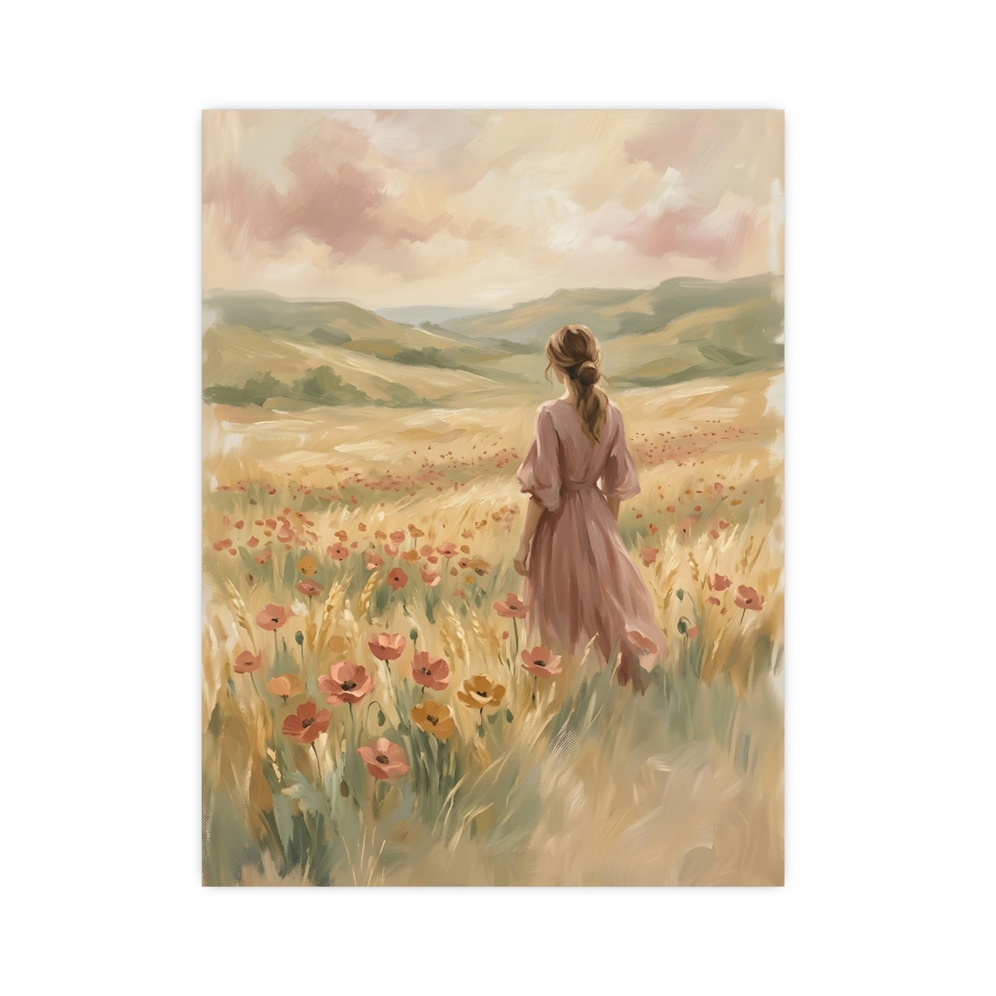 Looking to the Hills | Romantic Oil Painting Print | Wall Art