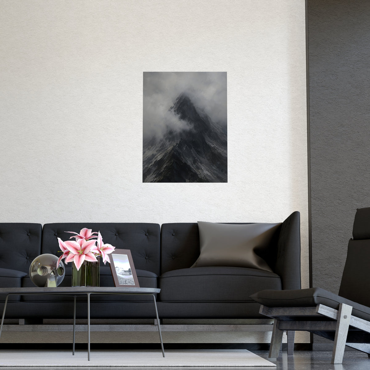 Peak in Cloud — peak in cloud, shown framed on a wall