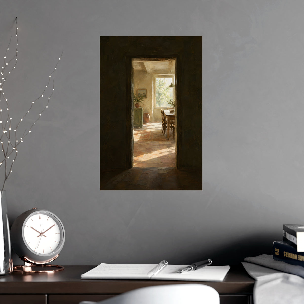 Into the Next Room — into the next room, shown framed on a wall