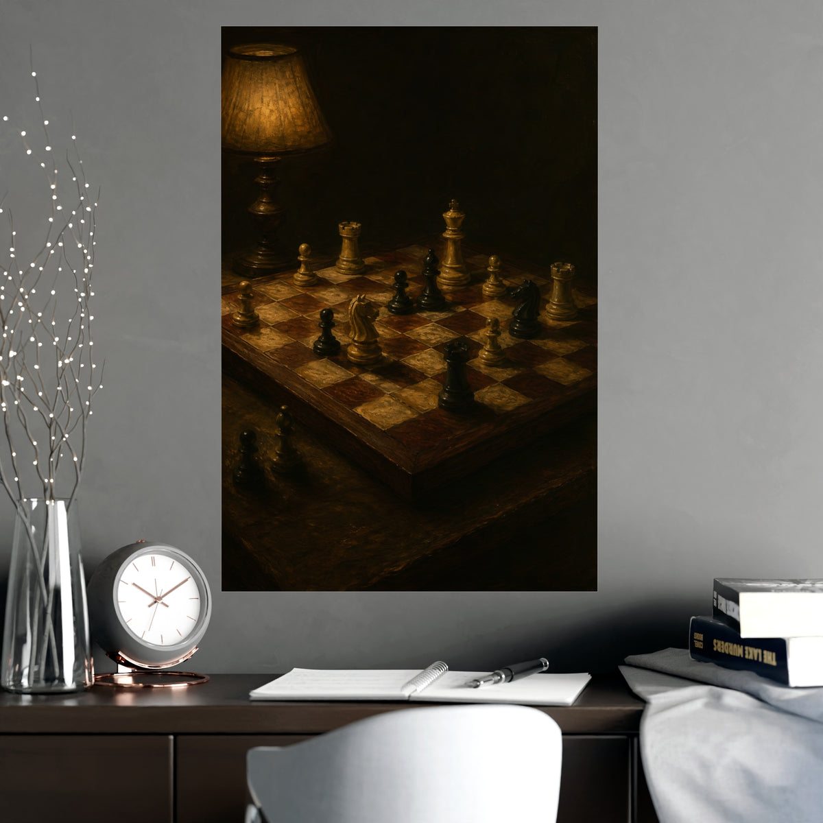 The Game, Unfinished — the game, unfinished, shown framed on a wall