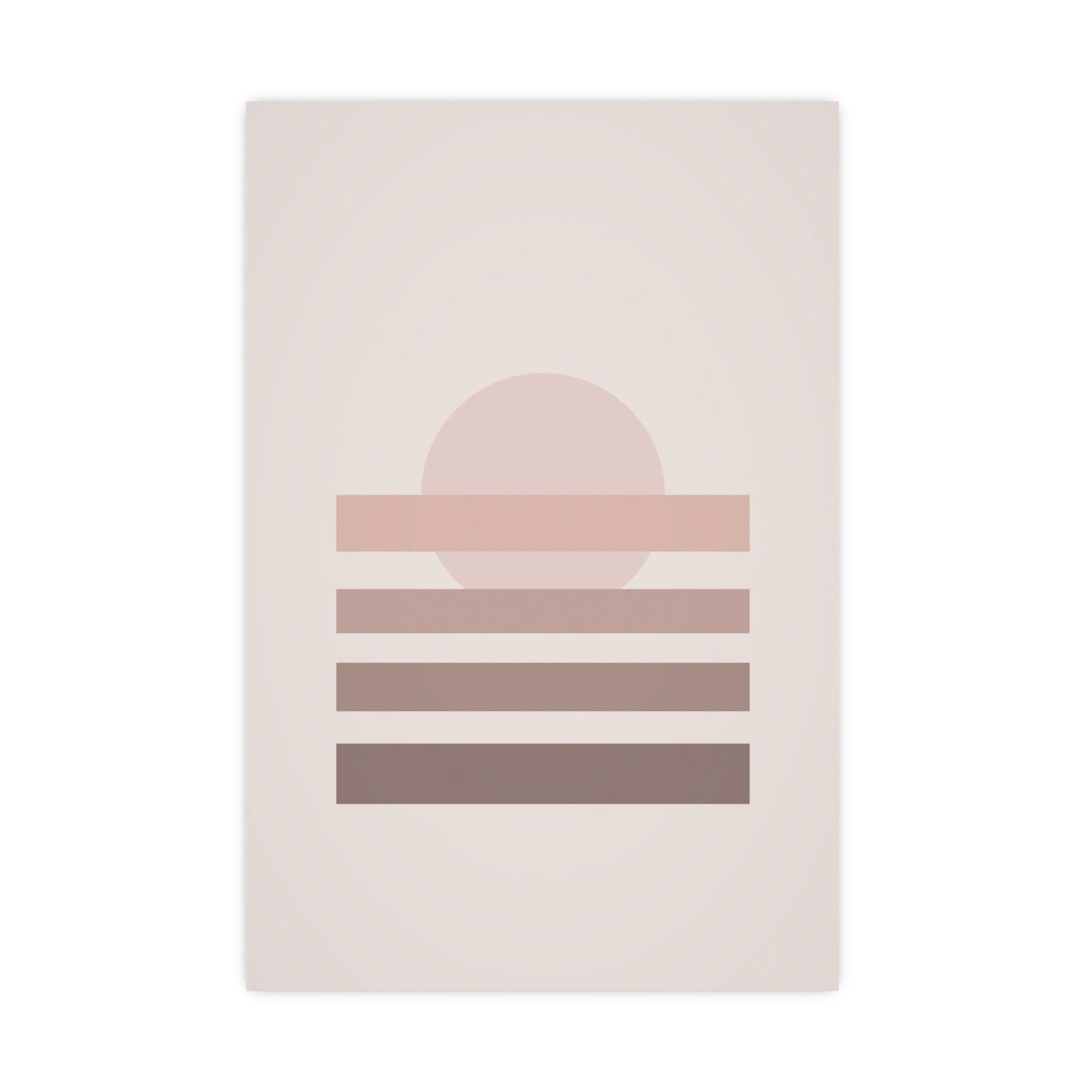 Dusty Rose Sunset Landscape Wall Art | Living Room Print