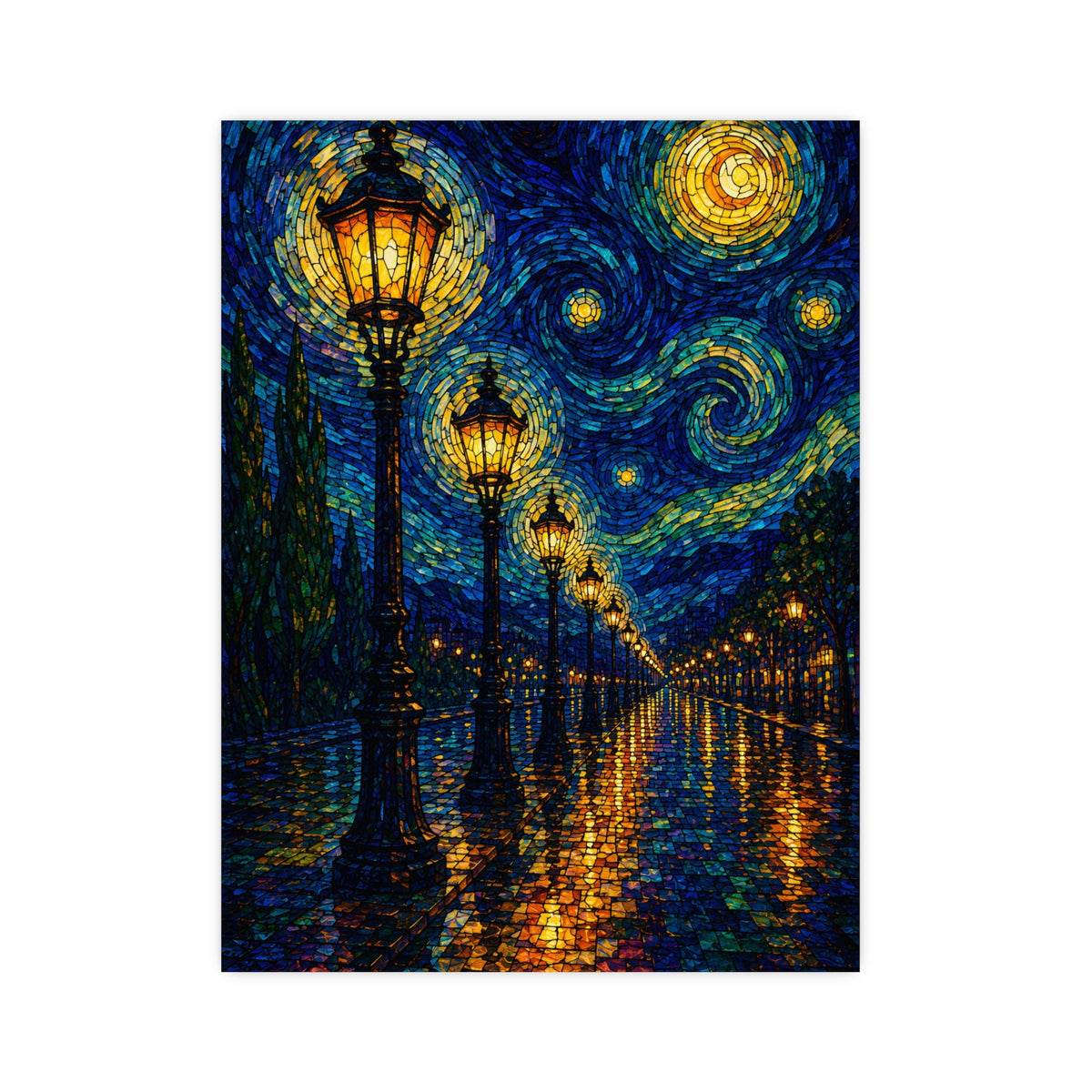 Avenue of Lamps — avenue of lamps, 12x16 in print