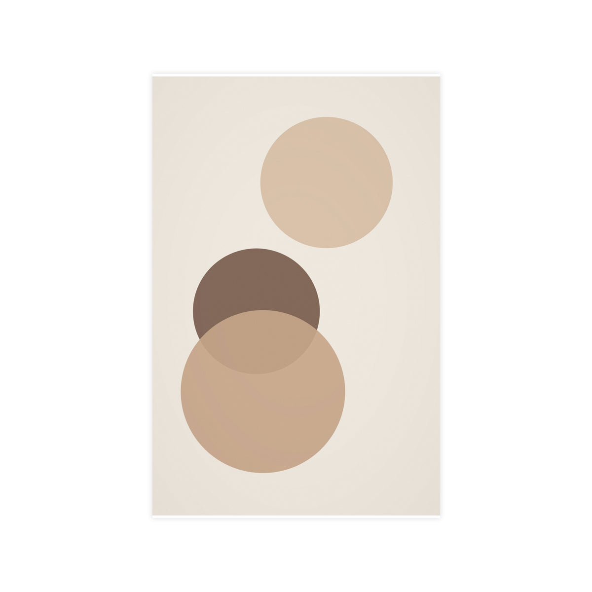 Sand Clay Circles Modern Wall Art — circles in a sand clay palette, 11x17 in print